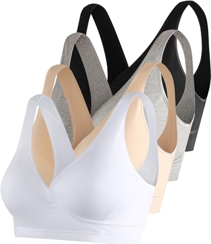 Black/Grey/Nude/White-4pcs