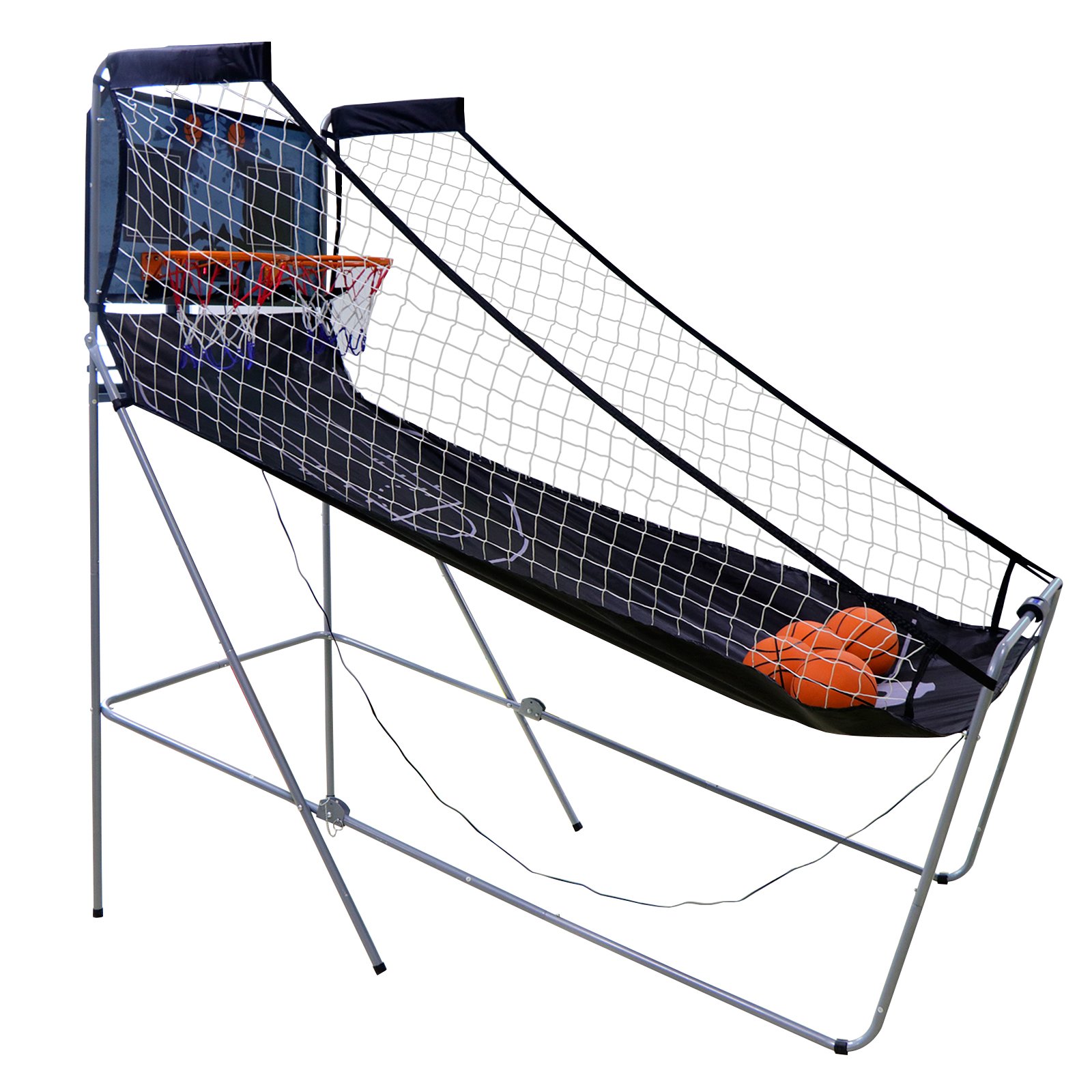 Electronic Dual Shot Basketball Arcade Game - Indoor/Outdoor Foldable Hoop with LED Scoreboard & 4 Balls - Perfect for Home, Family Entertainment Centers & Restaurants | Fun for Parties, Game Rooms & Backyard Play