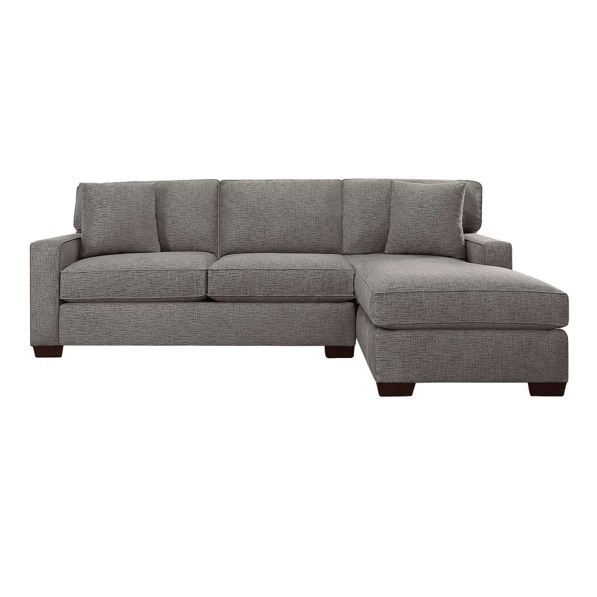 Connections Track Right Chaise Sofa - Modern Sectional Couch for Living Room, Lounge & Home Theater - Comfortable L-Shaped Sofa with Chaise Lounge