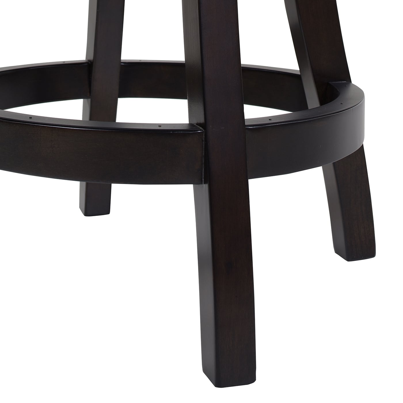 27in Swivel Counter Height Bar Stool - Vintage Faux Leather Upholstery, High Back Support with Armrests, Sturdy Hardwood Frame - Perfect for Kitchen Islands, Home Bars & Dining Areas