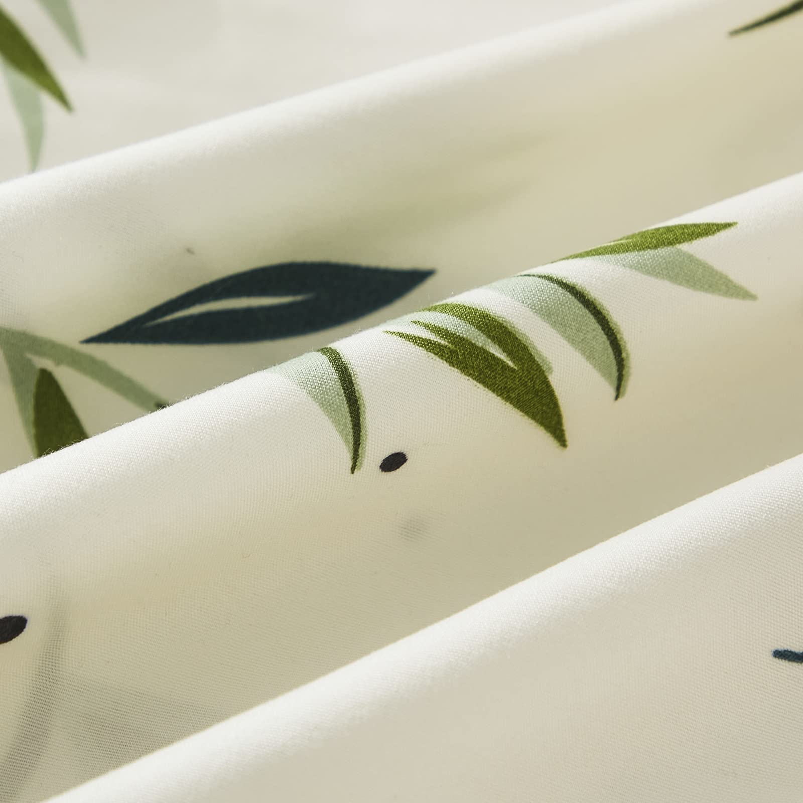 Green Botanical Leaves Body Pillow Cover 20x54 Inches with Pocket Closure - Boho Chic Pillow Case for Bedroom Decor, Couch & Dorm Room - Soft & Stylish Home Accessory