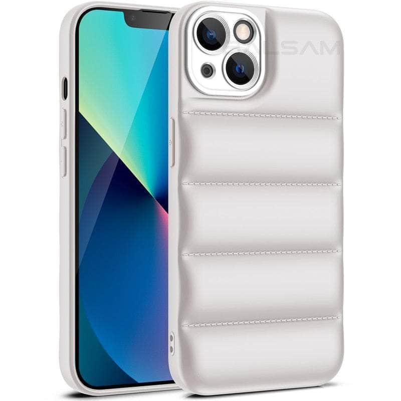 iPhone 15 Pro Case - Shockproof Protective Cover with Soft Down Jacket Design for Ultimate Drop Protection | Perfect for Outdoor Activities, Travel & Daily Use