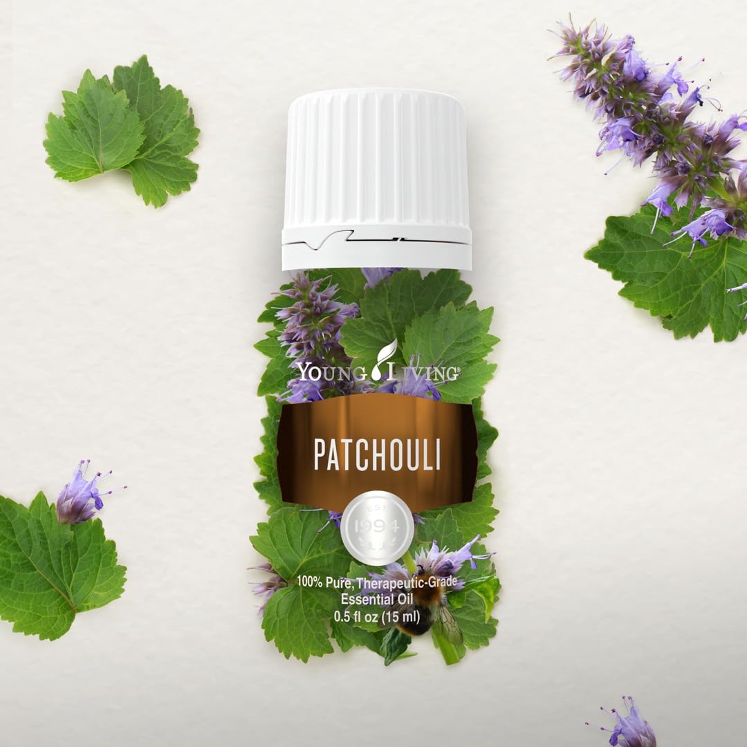 Young Living Patchouli Essential Oil - 15ml - Premium Grade for Dry Skin Care, Aromatherapy & Relaxation - Moisturizes Skin, Reduces Blemishes - Perfect for Diffusers, Massage & DIY Beauty Products