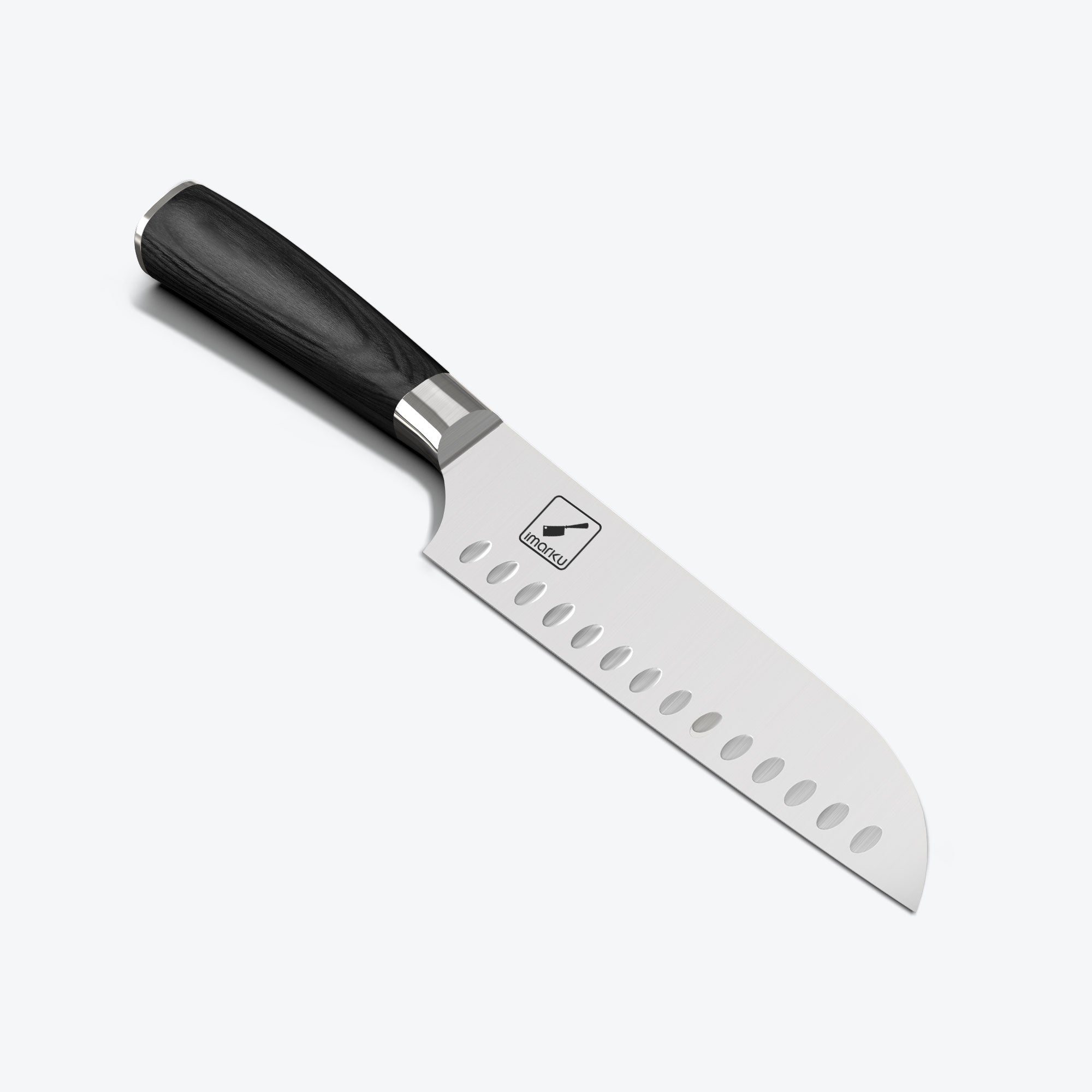 Premium Japanese Forged Stainless Steel Santoku Knife 7 Inch - Professional Chef's Knife for Slicing, Dicing & Mincing - Perfect for Home Kitchens & Culinary Enthusiasts