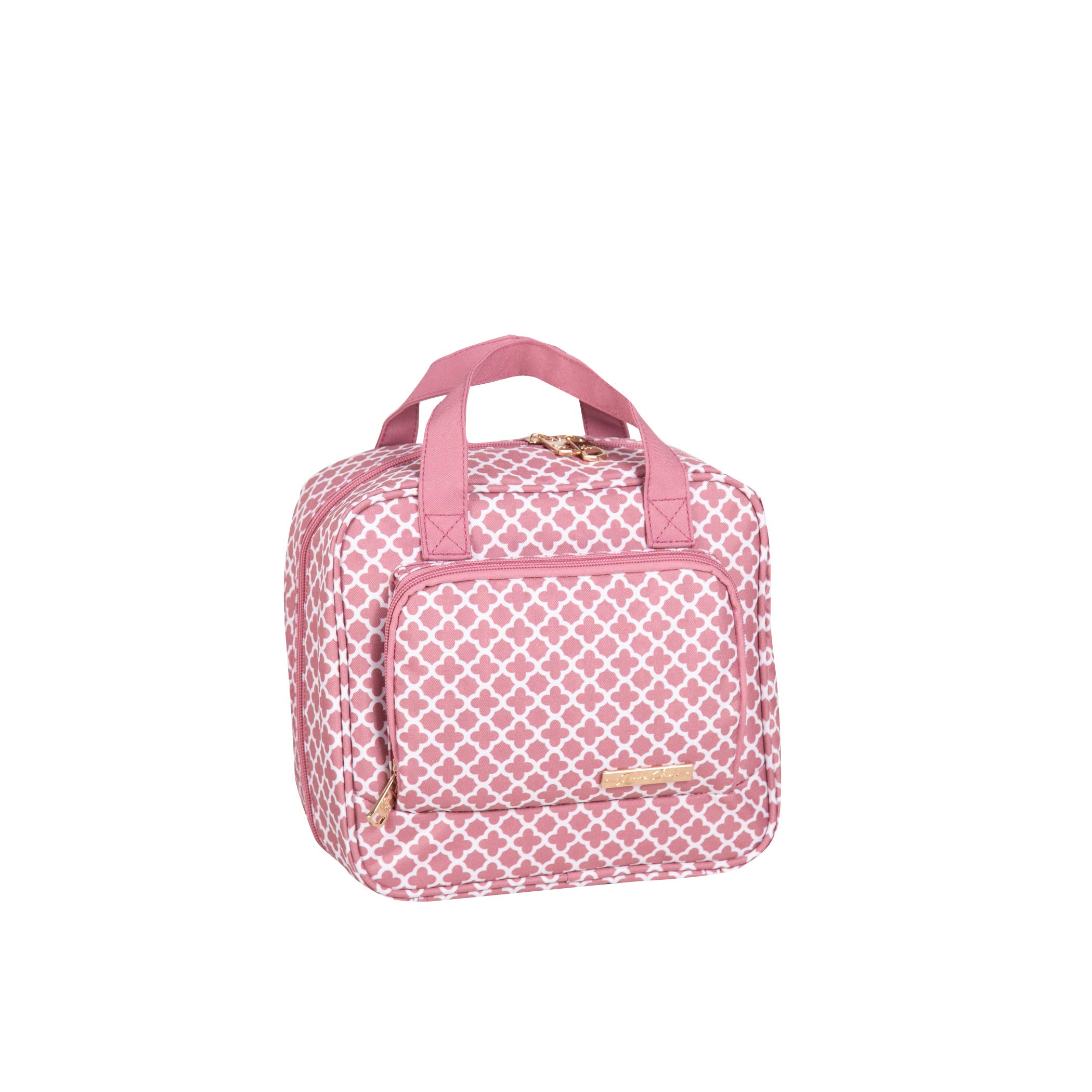 Rose Quartz Broadway Toiletry Notebook - Travel Cosmetic Organizer with Mirror, Perfect for Makeup Storage & On-the-Go Essentials | Gift for Women & Teens