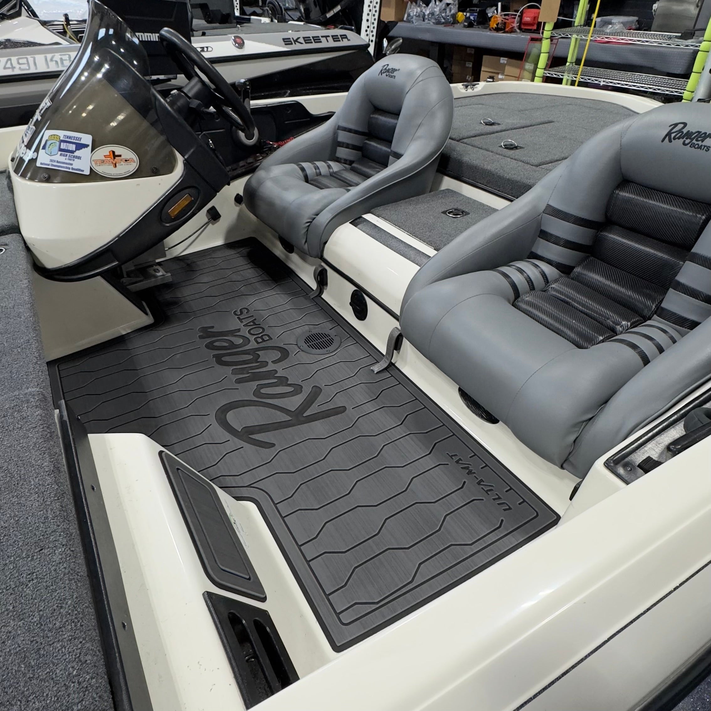 H.O.E ULTA MAT COCKPIT KIT for 2000 Ranger 518VX - Non-Slip Boat Flooring Upgrade for Fishing & Marine Use