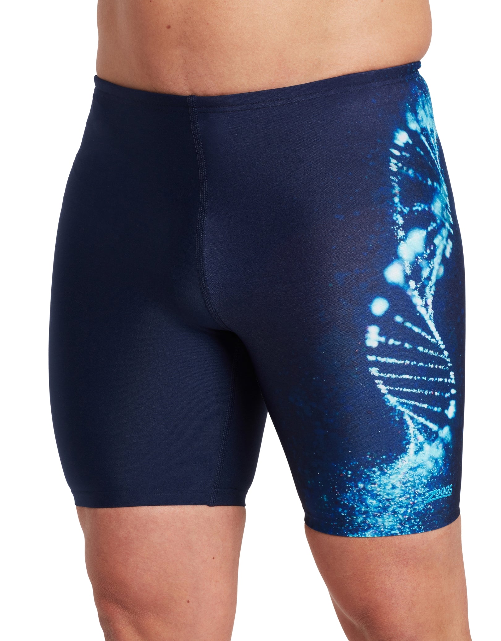 Helix Mid Swim Jammer - Navy/Blue - High-Performance Competitive Swimwear for Men & Boys - Perfect for Lap Swimming, Water Polo & Training