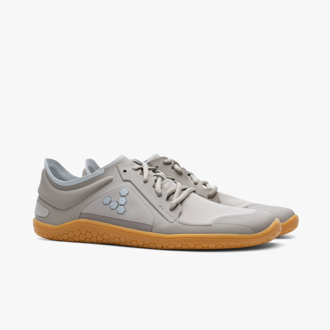 Vivobarefoot Men's Primus Lite IV All Weather Barefoot Shoes - Lightweight & Water-Resistant for Running, Hiking & Everyday Wear - Feather Grey