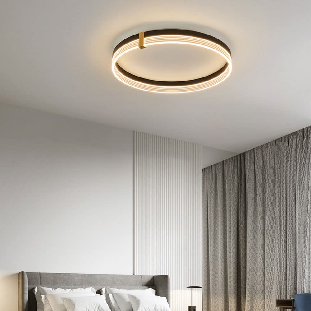 Modern LED Flush Mount Ceiling Light - Dimmable Remote Control Lighting Fixture 3000K-6500K for Living Room, Kitchen, Bedroom | Energy Efficient Home & Office Lighting Solution