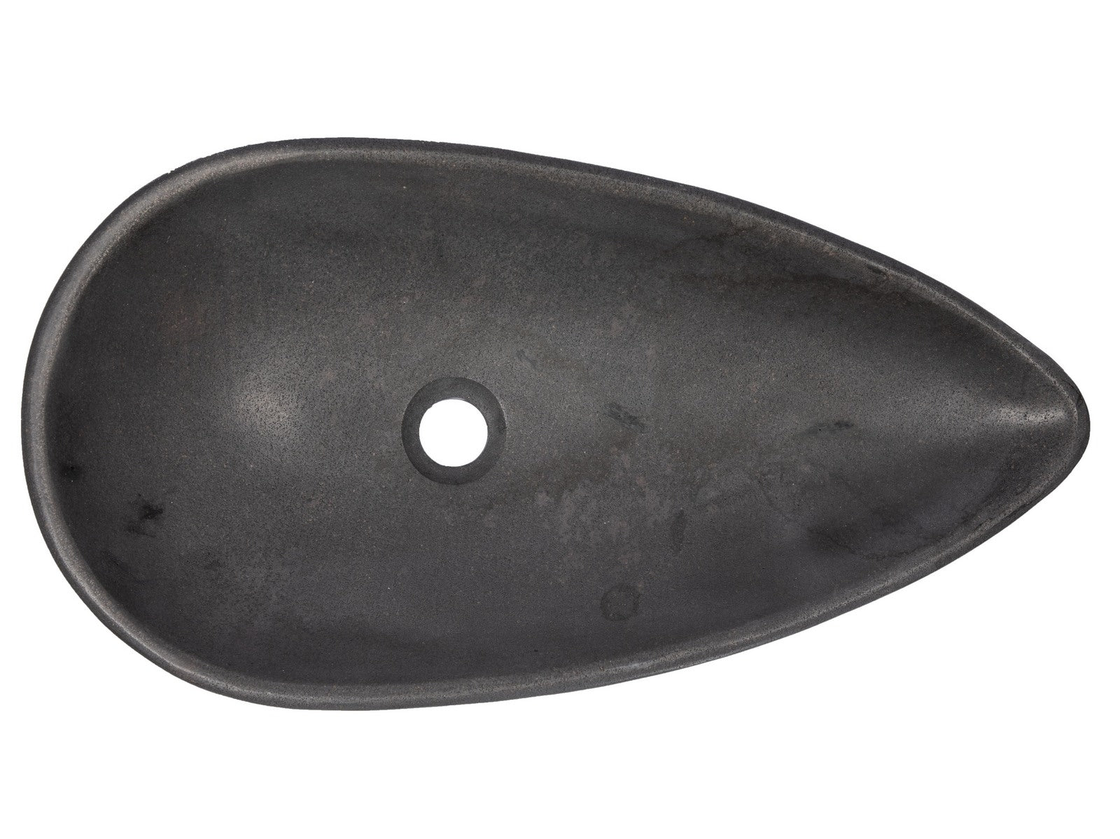 Black Lava Stone Pod-Shaped Vessel Sink - Modern Bathroom Vanity Basin for Contemporary Home Decor | Perfect for Powder Rooms, Master Baths & Spa Retreats