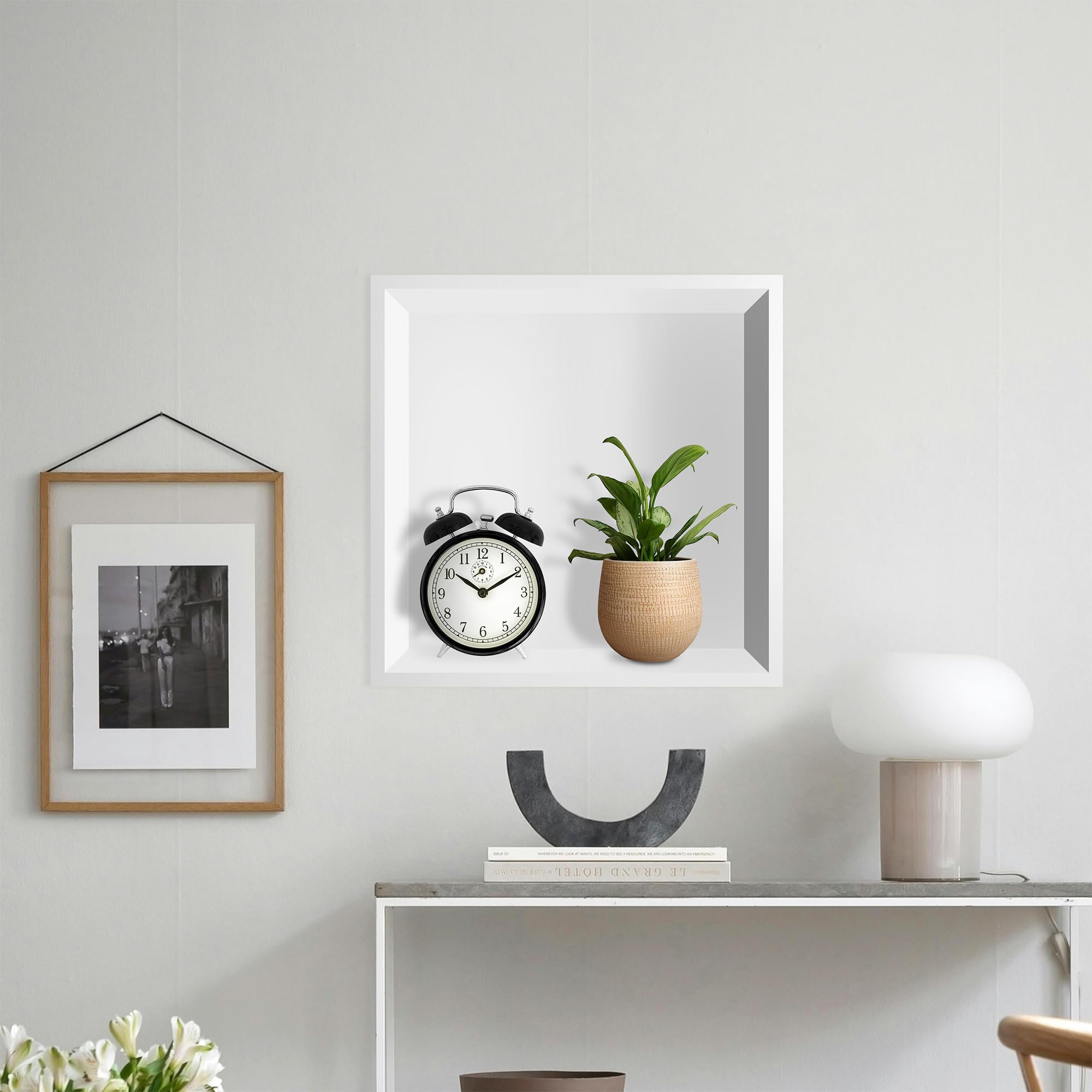 12x12 White Shower Niche Insert - No Tile Needed, Recessed Bathroom Wall Storage for Shower & Bath - Easy Over Mount Installation | Perfect for Modern Bathroom Renovations & Space-Saving Solutions
