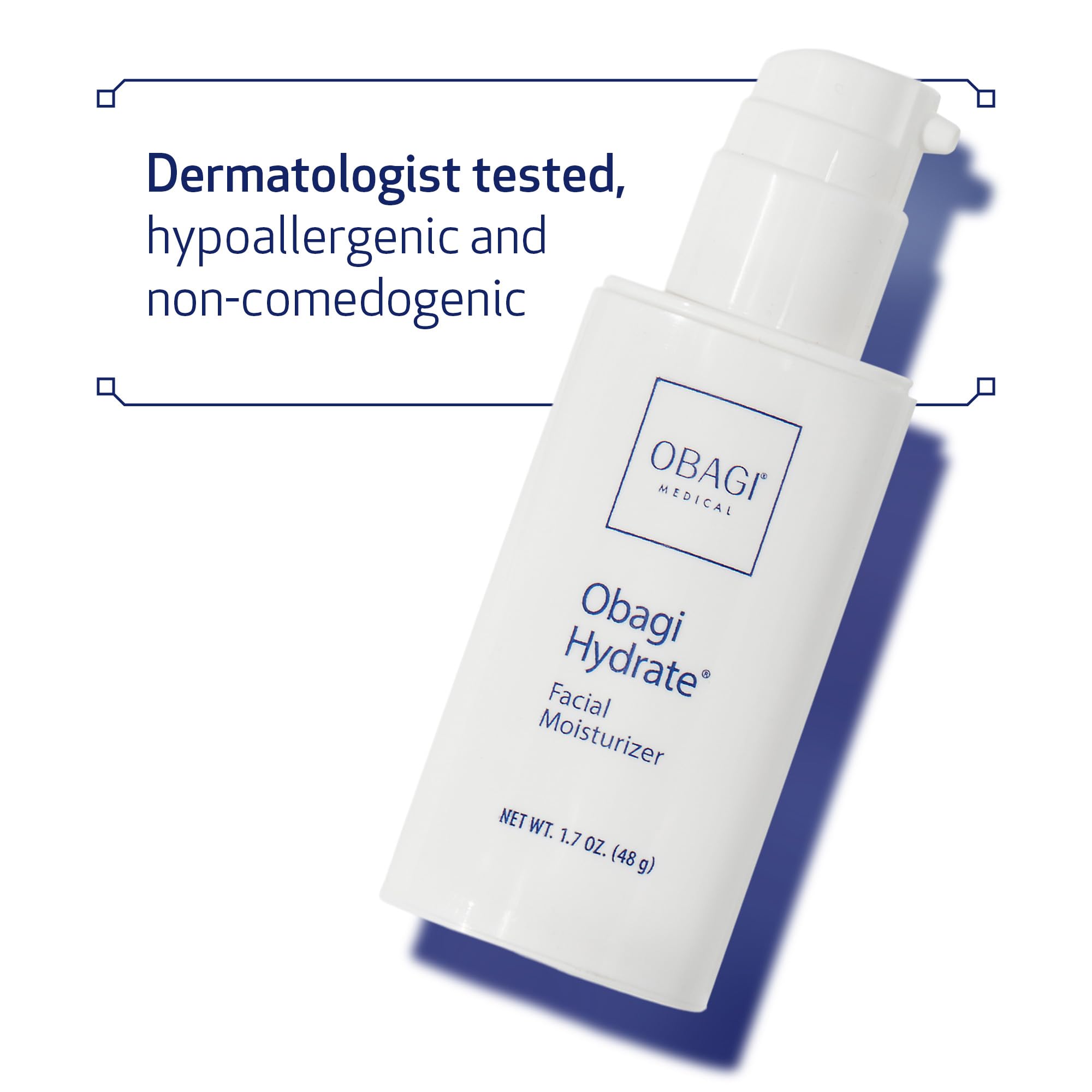 Obagi Hydrate Facial Moisturizer - Non-Comedogenic Daily Hydrating Cream with Tara Seed Extract, Shea Butter & Avocado Oil for Dry Skin | Day & Night Use for Glowing Complexion