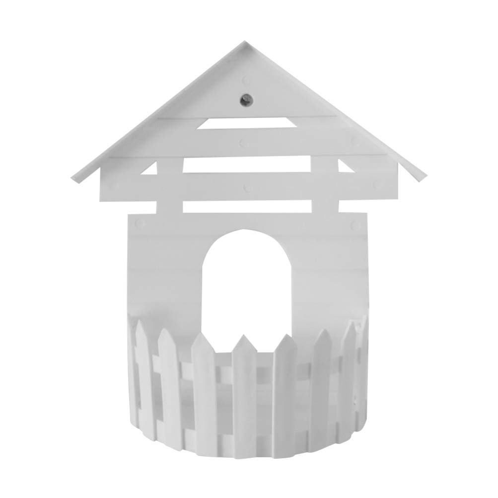 Hemoton Indoor Hanging Planters - 1PC Wall Mounted Flower Pot, Plastic House-Shaped Shelf Storage Rack for Small Plants | Perfect for Home Decor, Kitchen Herb Garden, Bathroom Greenery & Living Room Plant Display