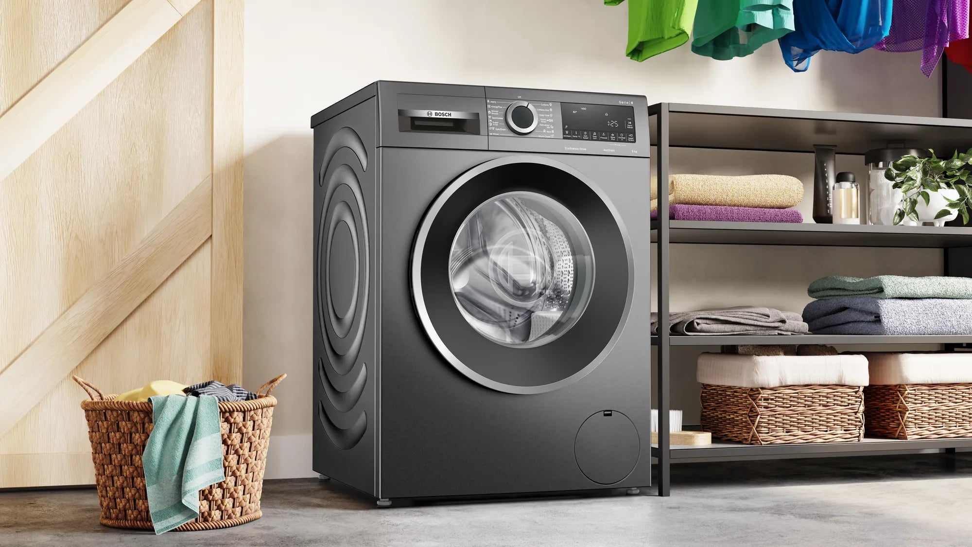 Bosch Series 6 9kg Front Load Washing Machine Dark Grey WGG2449RAU - Energy Efficient & Quiet Laundry Solution for Apartments & Small Homes