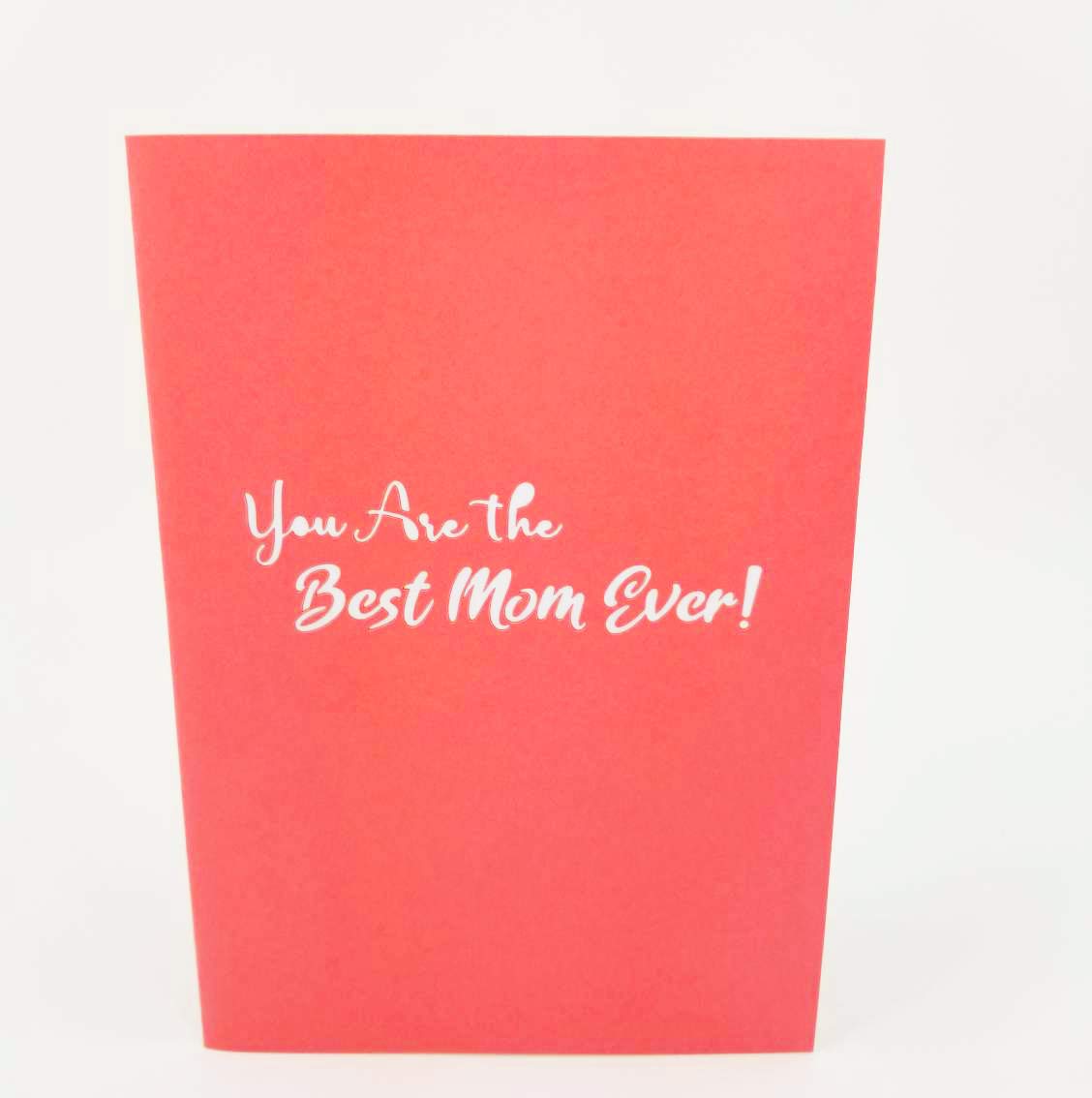 Best Mom Ever 3D Pop Up Greeting Card - Mother's Day, Birthday & Special Occasion Gift for Mom | Heartwarming Surprise for Mother's Day Celebrations, Mom's Birthday & Thank You Moments