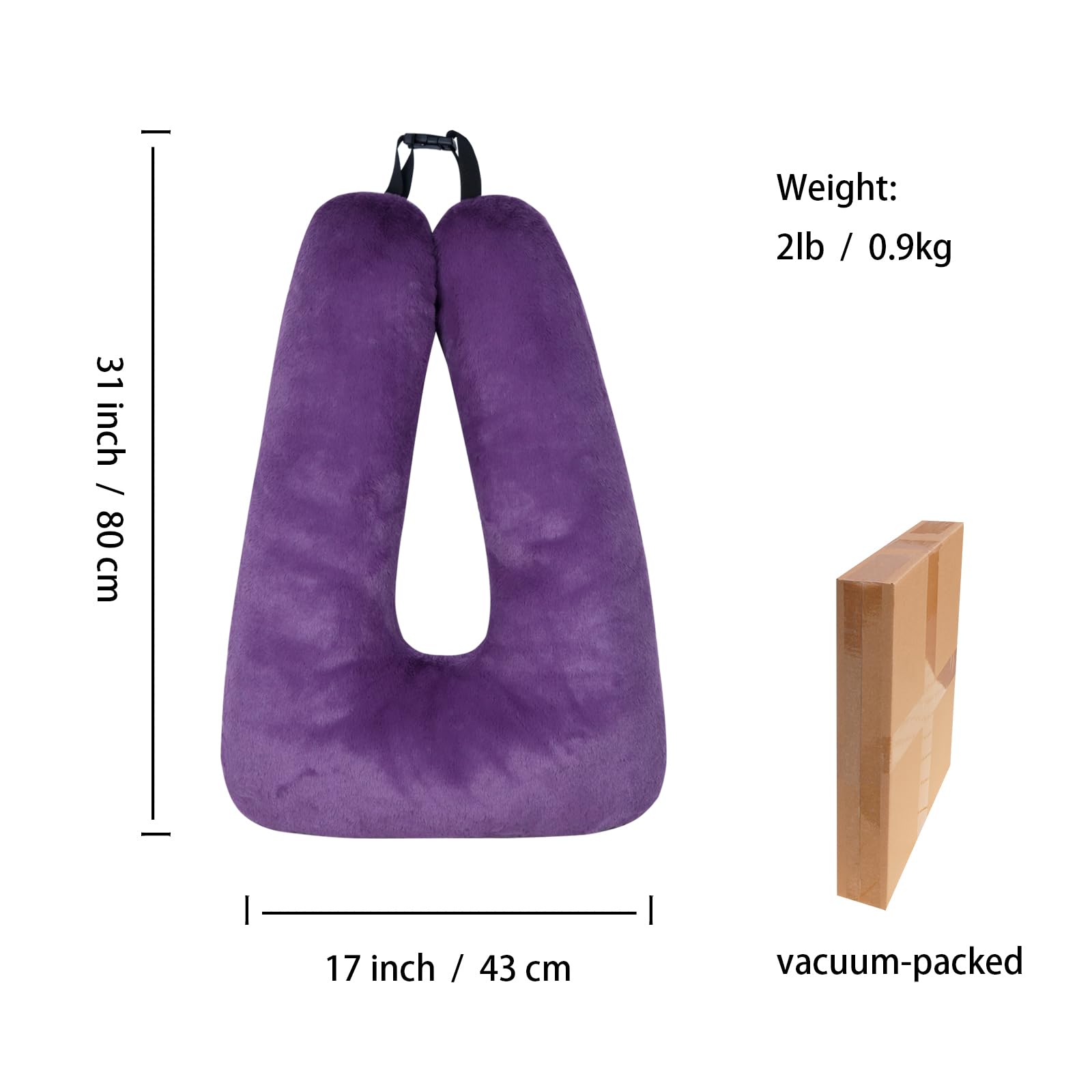 U-Shaped Travel Pillow for Car & Airplane - Memory Foam Neck Support Pillow for Adults & Kids - Back Seat & Long Distance Travel Accessories - Perfect for Road Trips, Flights, and Napping On-The-Go