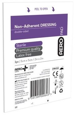 Sterile Non-Adherent Dressing Pads 5cm x 5cm (10-Pack) - Gentle Wound Care for Burns, Cuts & Post-Surgical Protection
