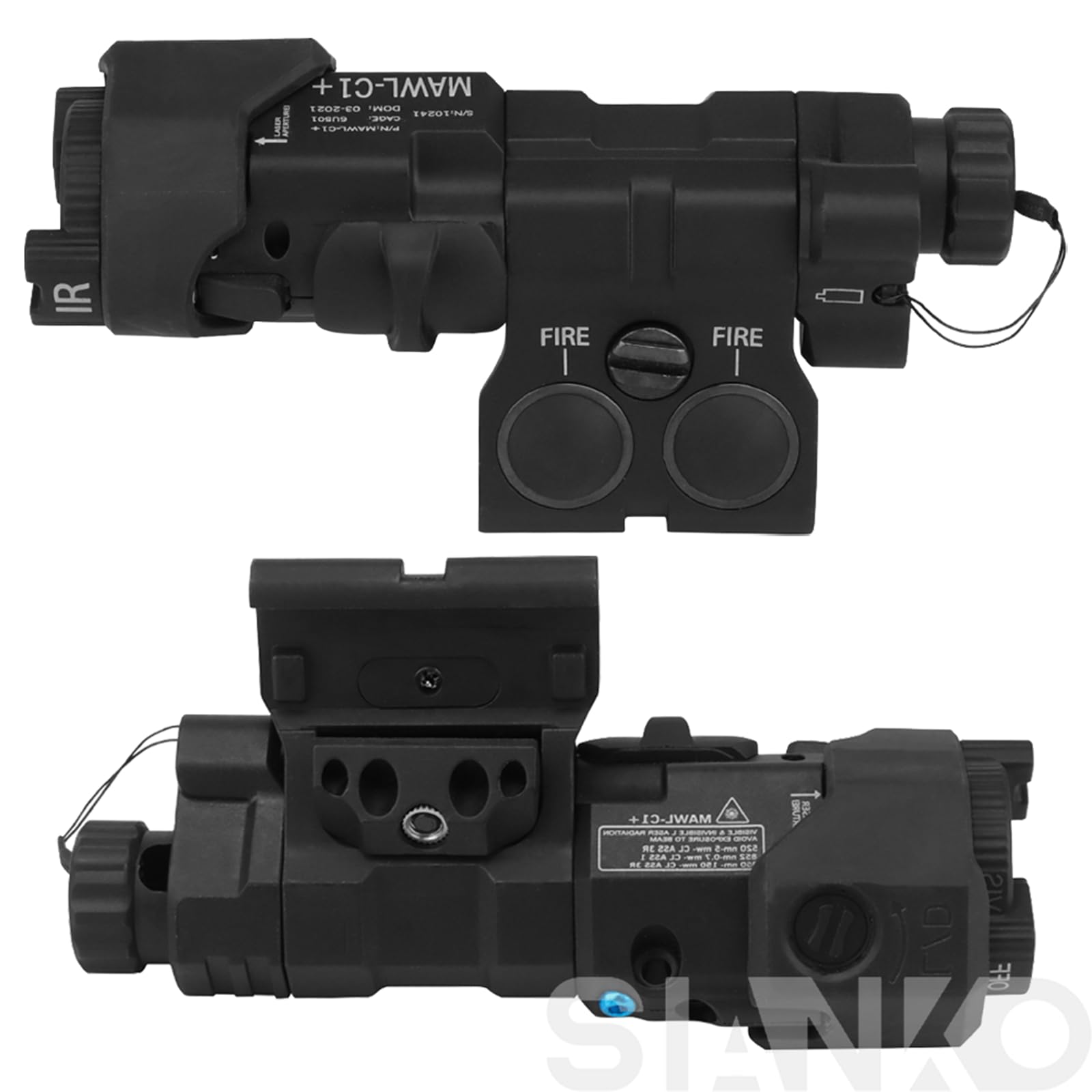 SIANKO Tactical MAWL-C1 Modular Battery Box - Lightweight Battery Holder, Plug-in Battery Compartment for Airsoft Hunting & Shooting Gear (Black) - Perfect for Outdoor Airsoft Games & Tactical Training
