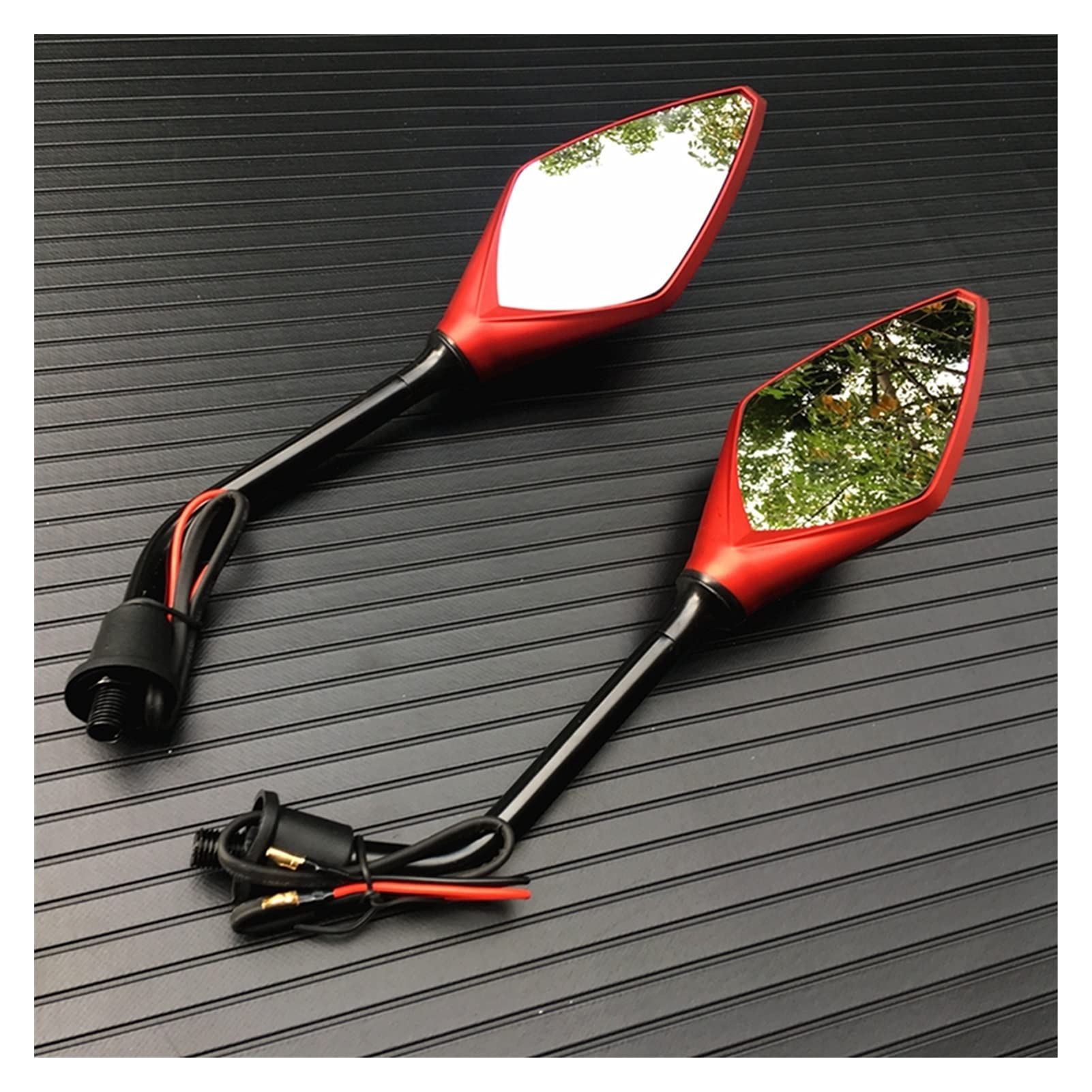 Universal 10mm Motorcycle LED Turn Signals & Rearview Mirrors - Waterproof Scooter Indicator Lights for Harley, Honda, Yamaha - Perfect for Night Riding and Safety Enhancement