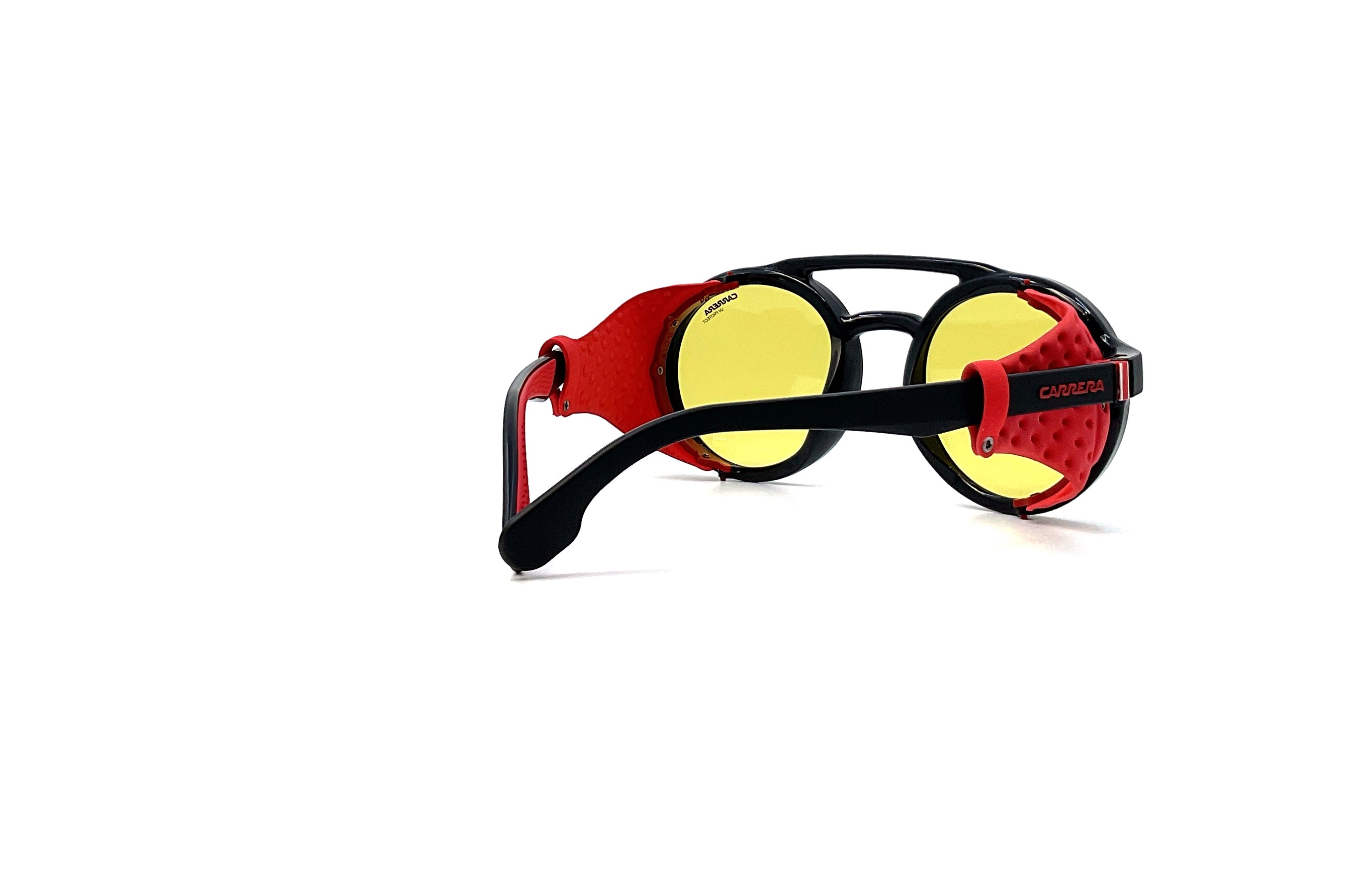 Carrera 5046/S Sunglasses - Black & Red Aviator Style for Men & Women - UV Protection, Fashion Eyewear for Driving, Outdoor Sports & Travel