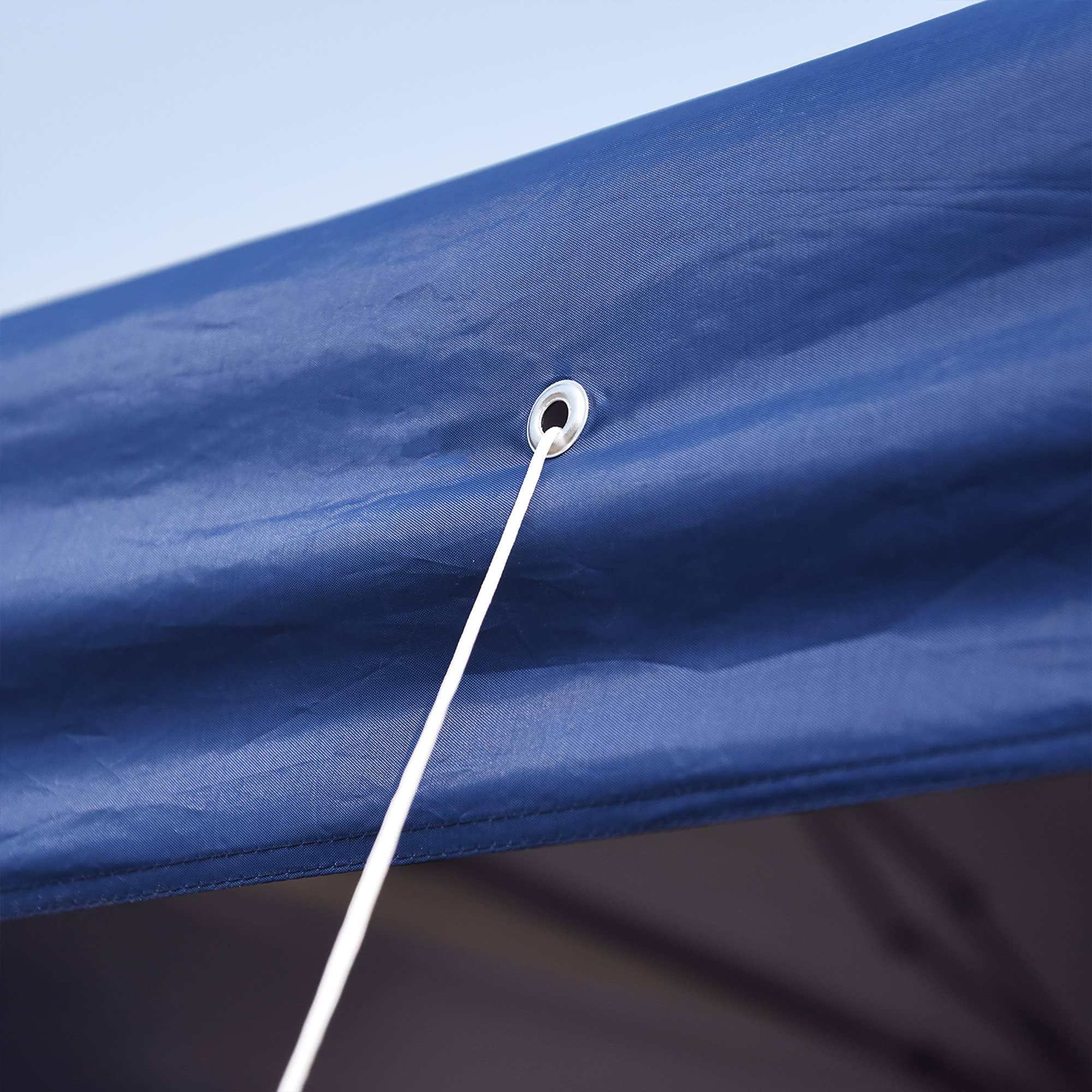 Outsunny 10' x 20' Heavy Duty Pop Up Canopy Tent with 4 Sidewalls & Carrying Bag - Waterproof Instant Shelter for Outdoor Parties, Camping, Beach, Garden, Patio, Backyard Events (Blue)