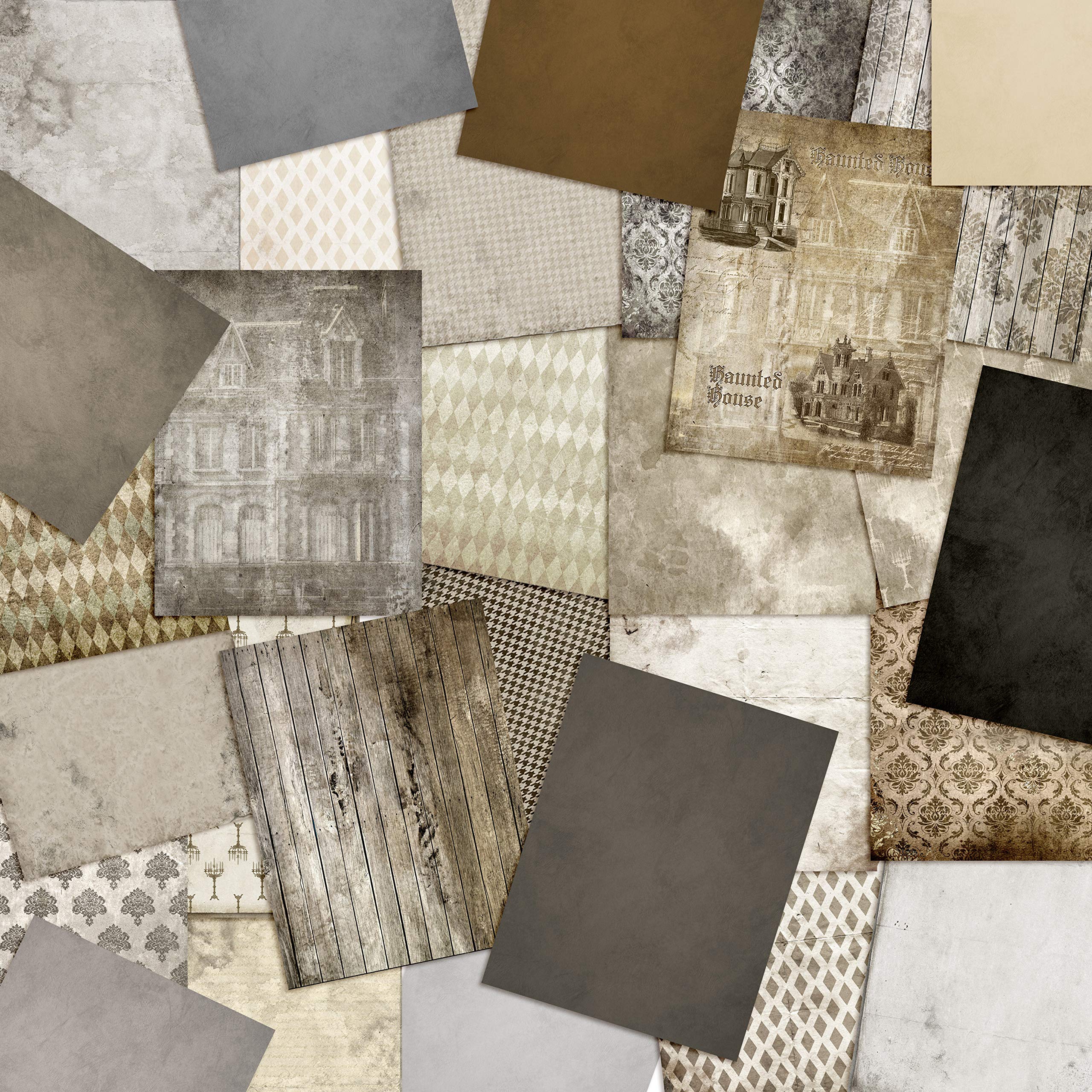 Haunted House Journal Paper Pack - Scrapbook Paper for Halloween DIY Crafts, Bullet Journaling, and Spooky Decorations | EZ Journal 7082