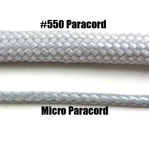 Paracord Planet Micro Cord 1.18mm Diameter 125 Feet Spool - Strong Braided Utility Rope for Survival, Camping, DIY Crafts - Made in USA (Light Stripes)