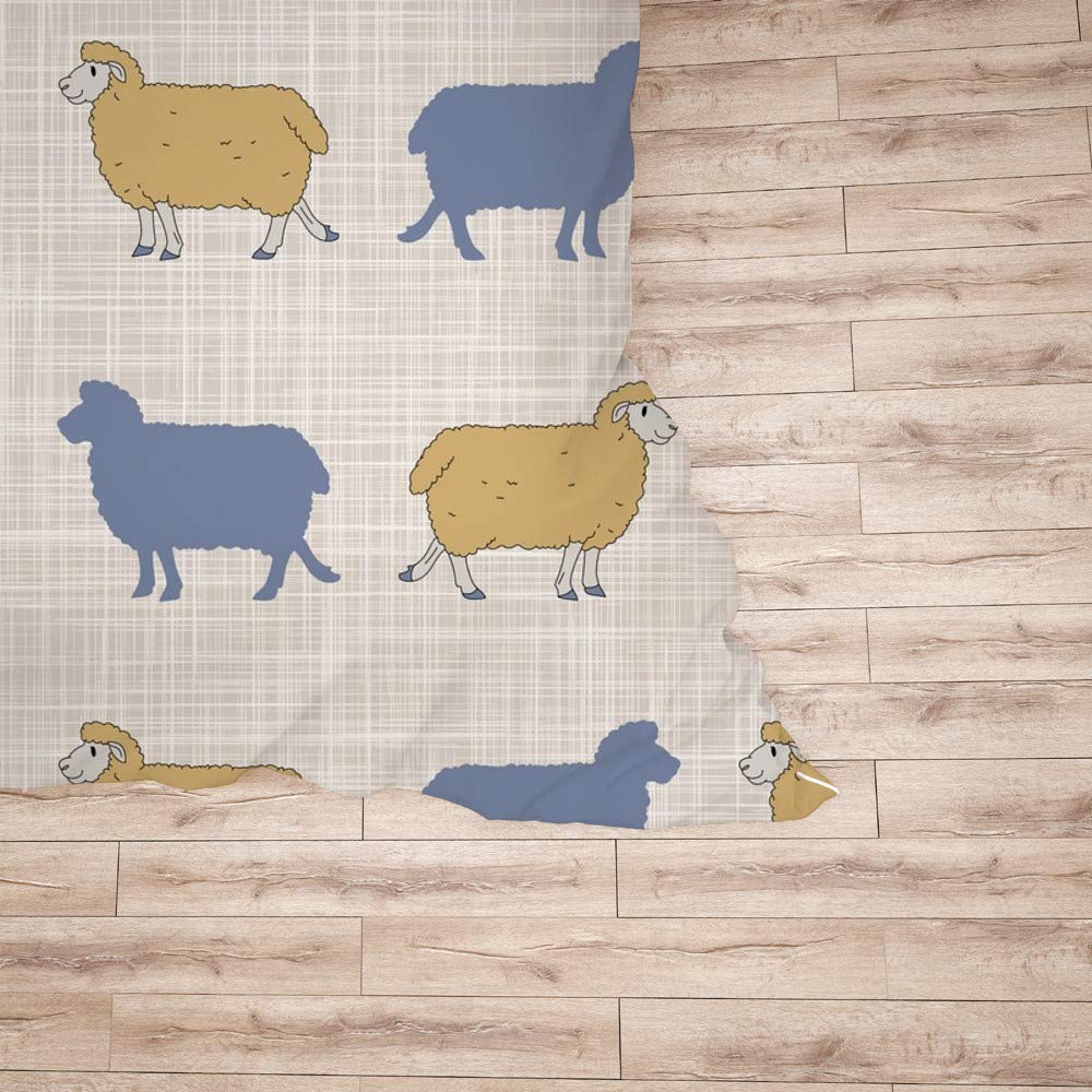 French Farmhouse Sheep Silhouette Comforter Cover Set 3-Piece - Breathable All-Season Bedding with Pillow Shams - Soft Hotel Quality for Cozy Farmhouse Bedrooms & Guest Rooms
