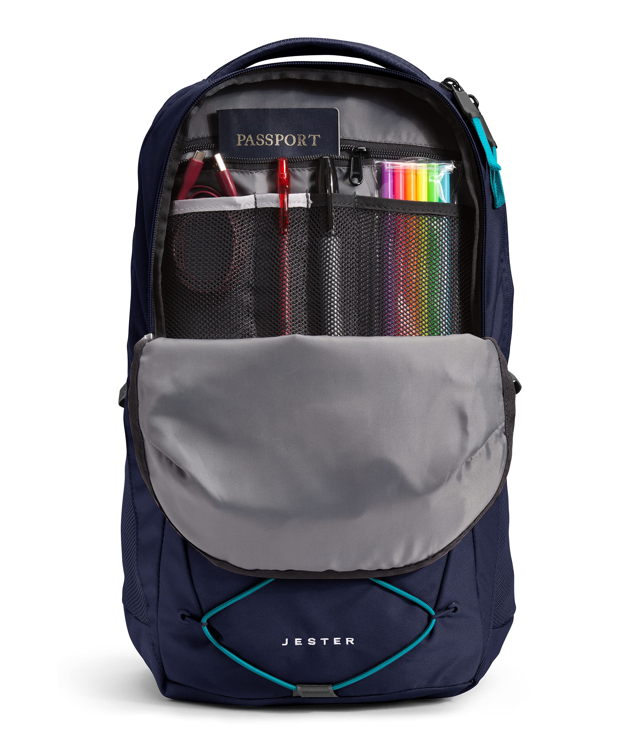 THE NORTH FACE Women's Jester Backpack - TNF Navy/Enamel Blue Water-Resistant Daypack for Hiking, Travel & School - Durable One Size Backpack with Laptop Compartment