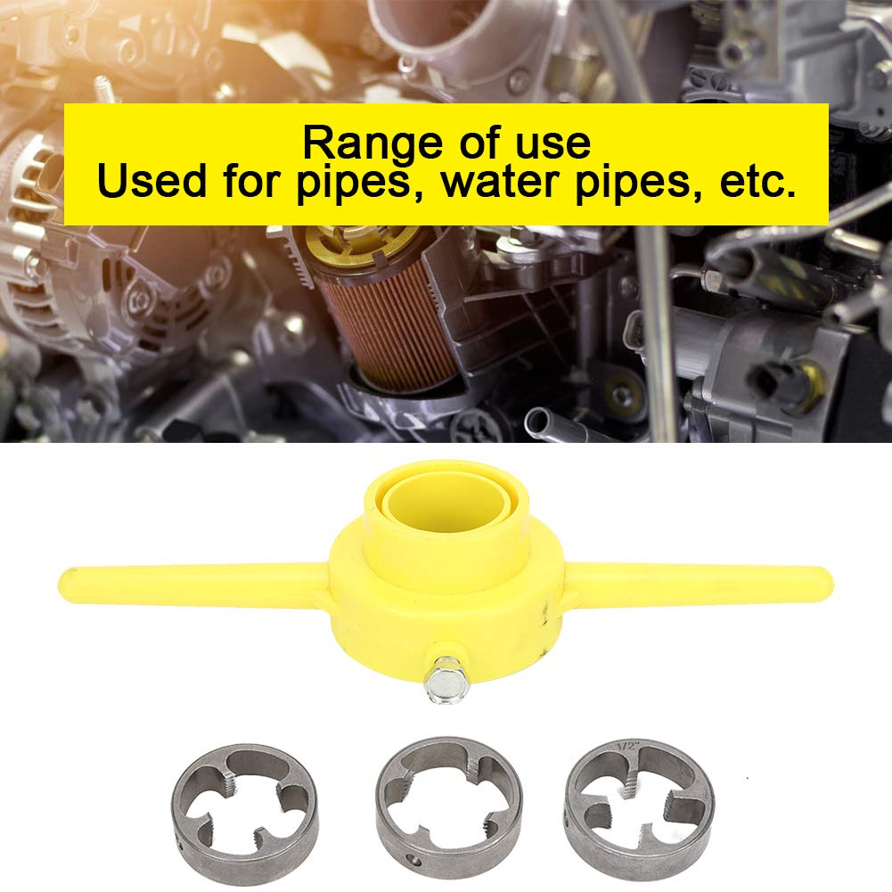 PVC Pipe Threading Tool Kit - NPT Round Die Set for Plumbing & DIY Projects - Perfect for Pipe Repair, Installation & Maintenance