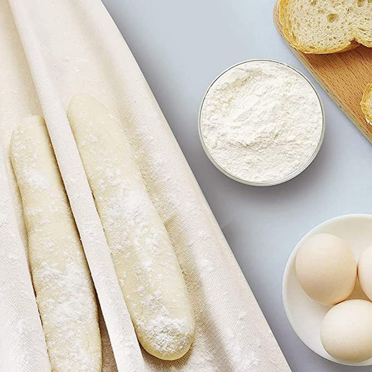 Bahderaus Professional Bakers Dough Couche (35x26 Inch) - Premium Linen Proofing Cloth for Artisan Bread Baking | Perfect for Sourdough, Baguettes & Homemade Loaves
