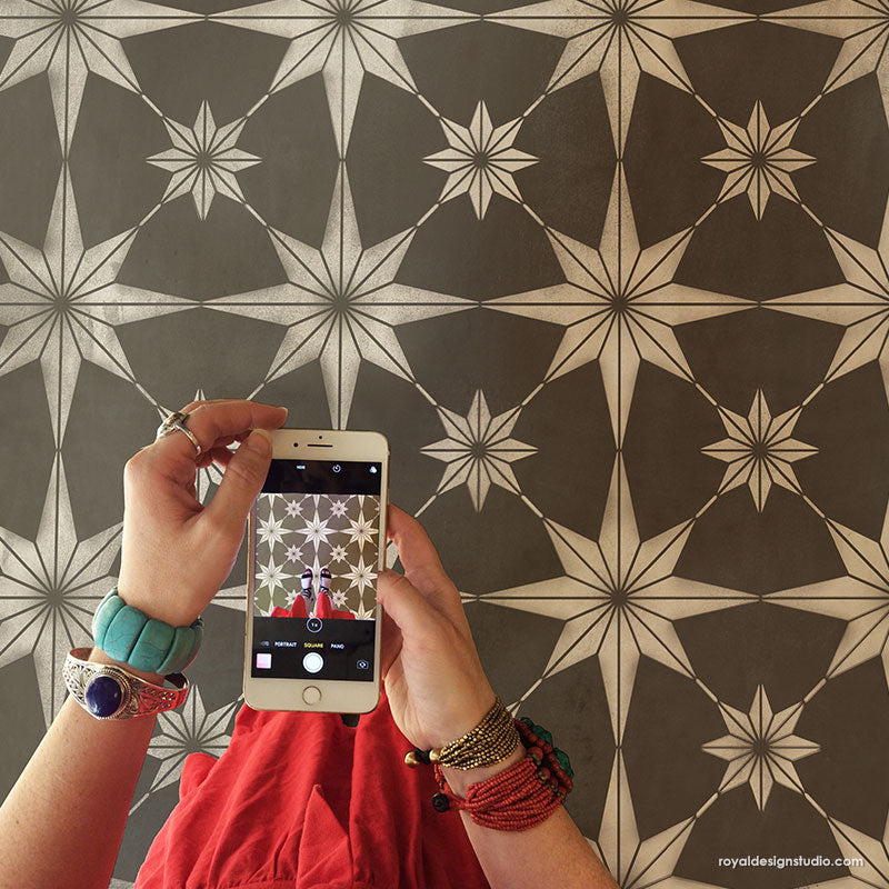 You're a Star Tile Stencil - DIY Mosaic Tile Decor Kit for Home, Bathroom & Kitchen Backsplash - Perfect for Crafting, Wall Art & DIY Projects