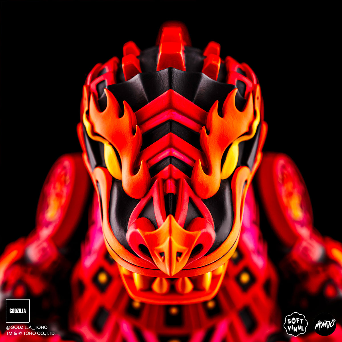 Godzilla Vinyl Designer Figure by Urban Aztec - Burning Variant Timed Edition - Collectible Toy for Anime Fans, Home Decor & Gift for Movie Lovers