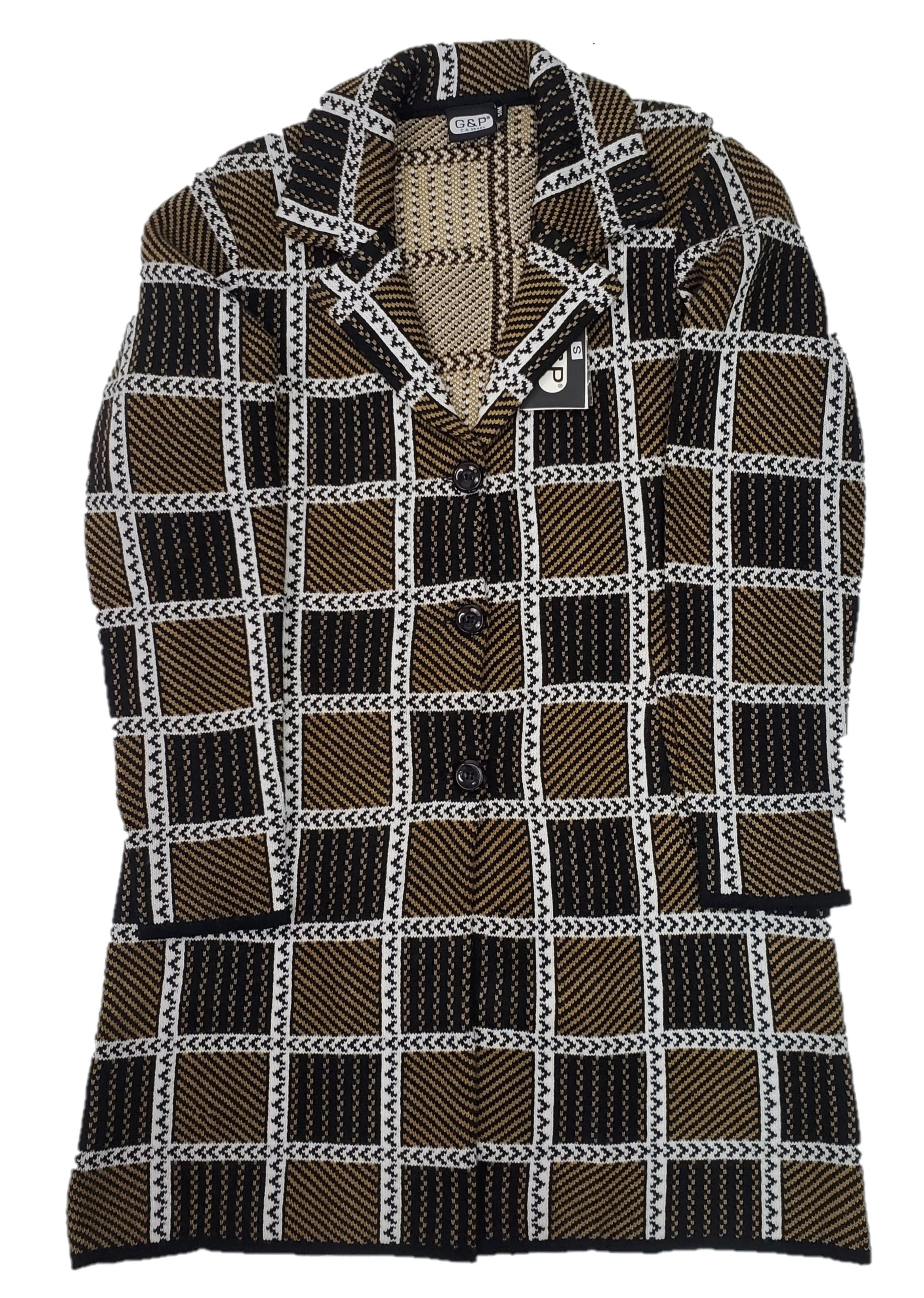 Women's Fashion Knitted Designer Coat - Stylish Winter Outerwear for Casual & Office Wear