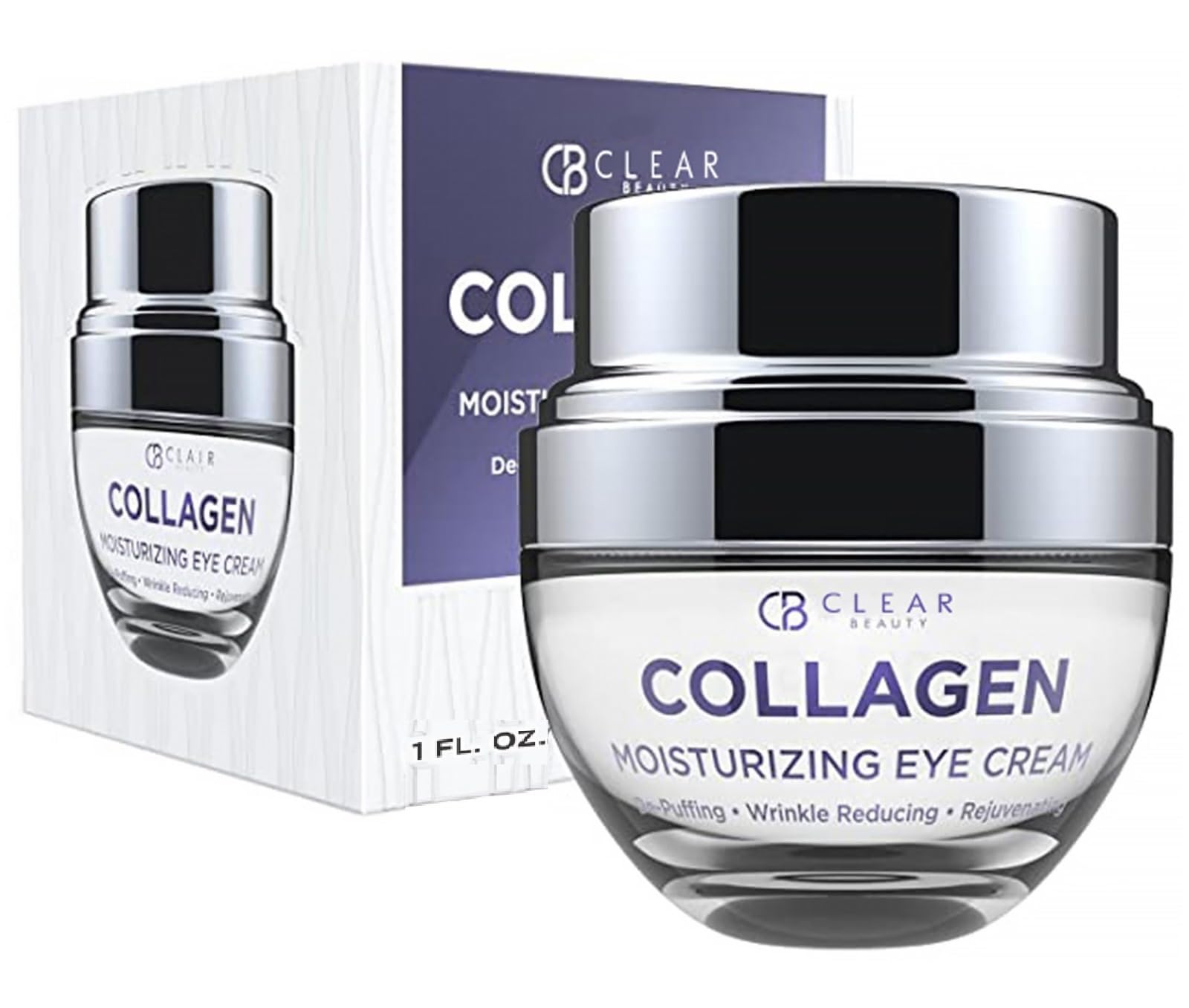 Collagen Eye Cream for Dark Circles & Wrinkles - Hydrating & Plumping Korean Skincare - Dermatologist Tested, Clean Beauty & Cruelty-Free - 1.01 Fl Oz - Perfect for Night Routine & Travel Skincare