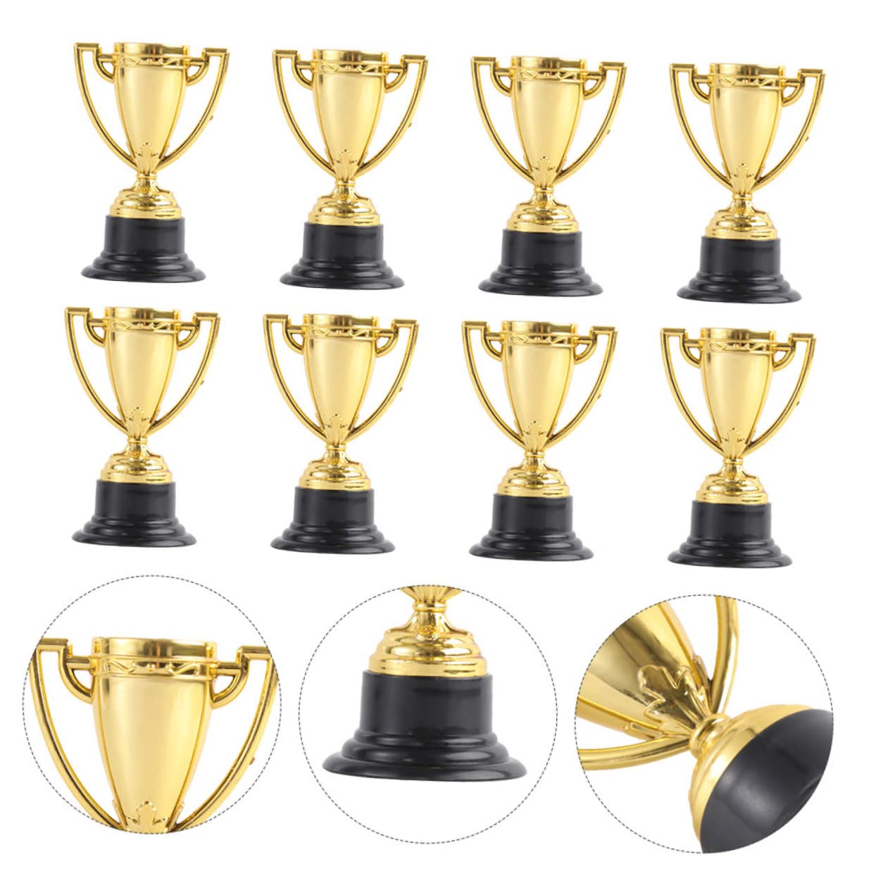 SUPVOX 24-Pack Mini Gold Plastic Trophies for Kids - Small Award Cups, Prize Trophies for Classroom Rewards, Sports, Games, and Party Favors - Perfect for Student Achievements and Fun Competitions
