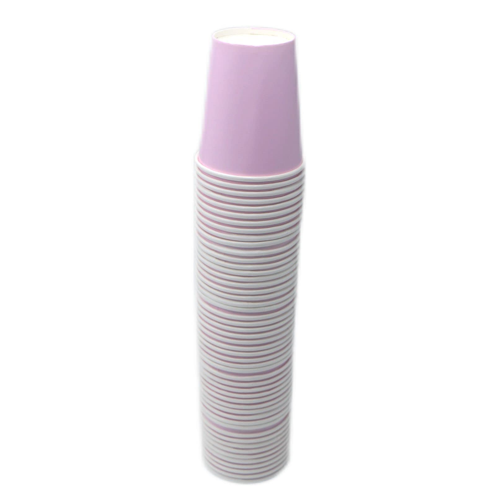 50-Pack Pink Disposable Paper Cups 8.5 oz - Elegant Party Cups for Weddings, Baby Showers, Bachelorette Parties, Picnics, BBQs & Travel Events - Perfect for Celebrations & Outdoor Gatherings