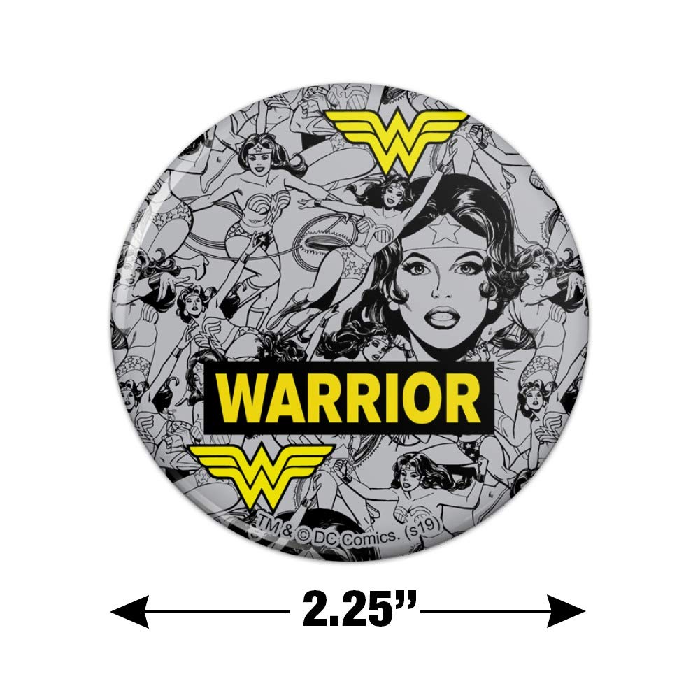 Wonder Woman Warrior Pattern Refrigerator Magnet - Strong Kitchen Fridge Locker Decorative Button - Perfect for Home, Office, Dorm & Gift Giving