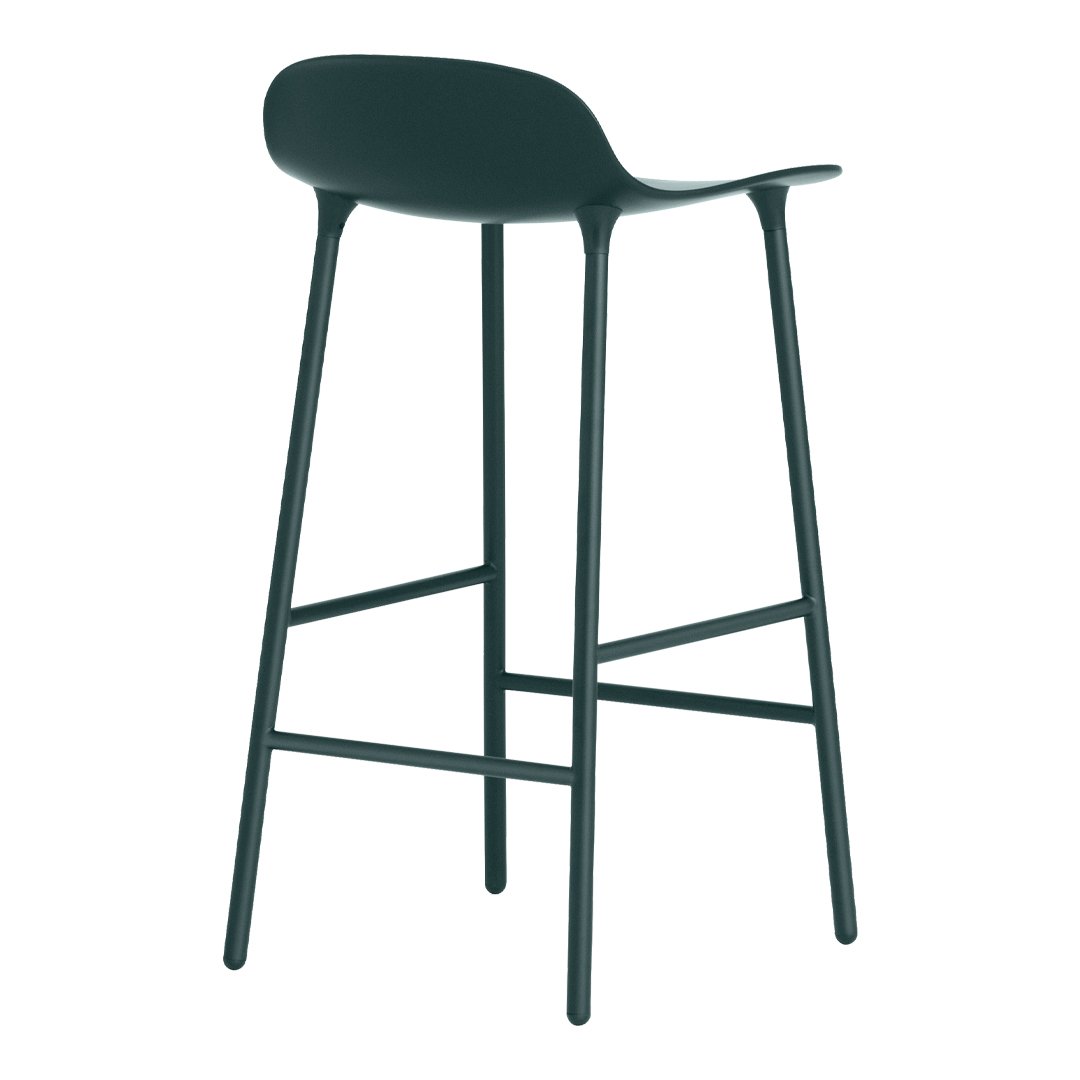 Modern Metal Leg Form Counter Stool - Bar Stool for Kitchen Island, Breakfast Nook & Home Decor