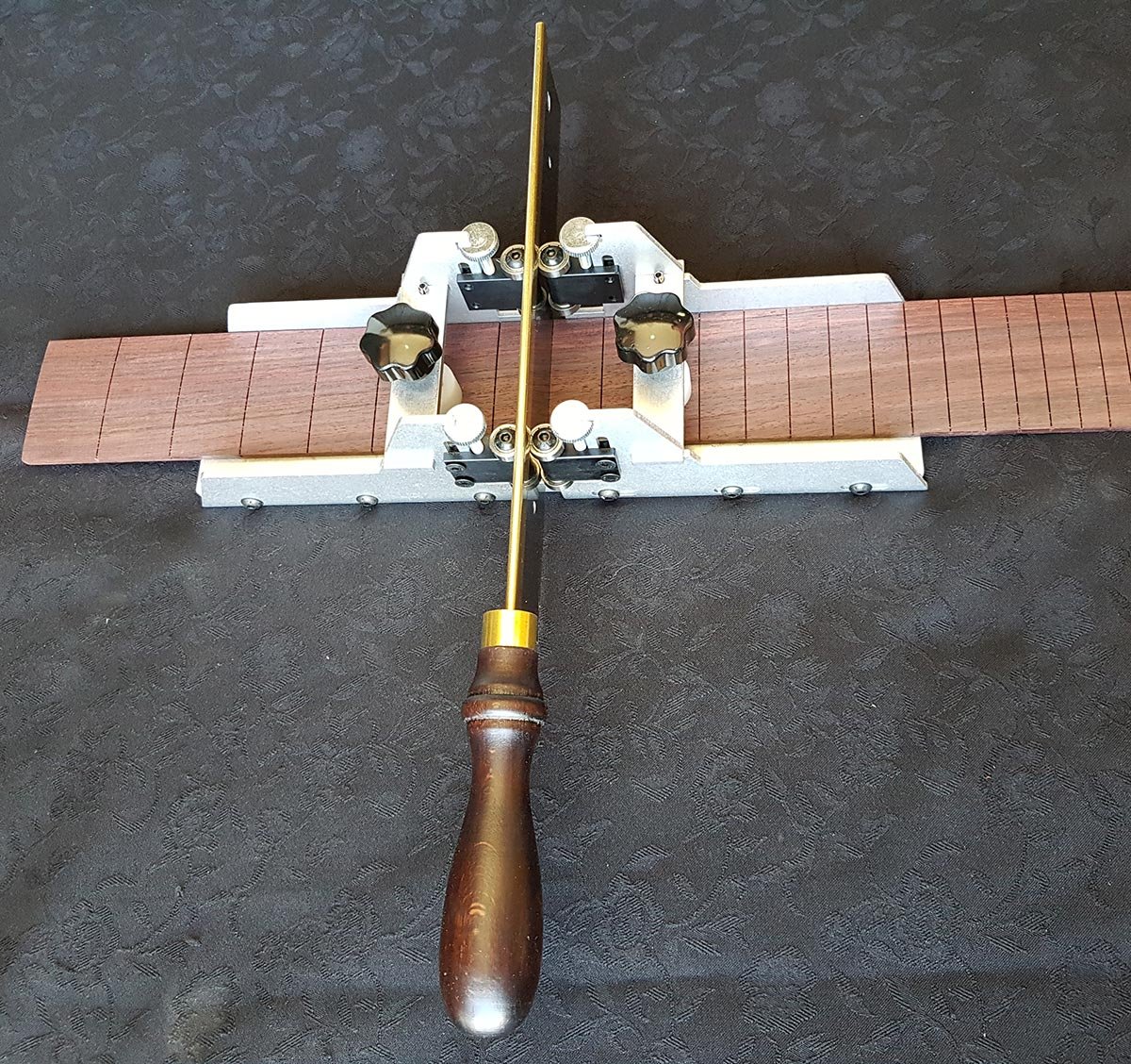 ALS Fret Slotting Mitre Box with Clamps & Saw - Fully Assembled Guitar Luthier Tool for Precision Woodworking & Instrument Repair