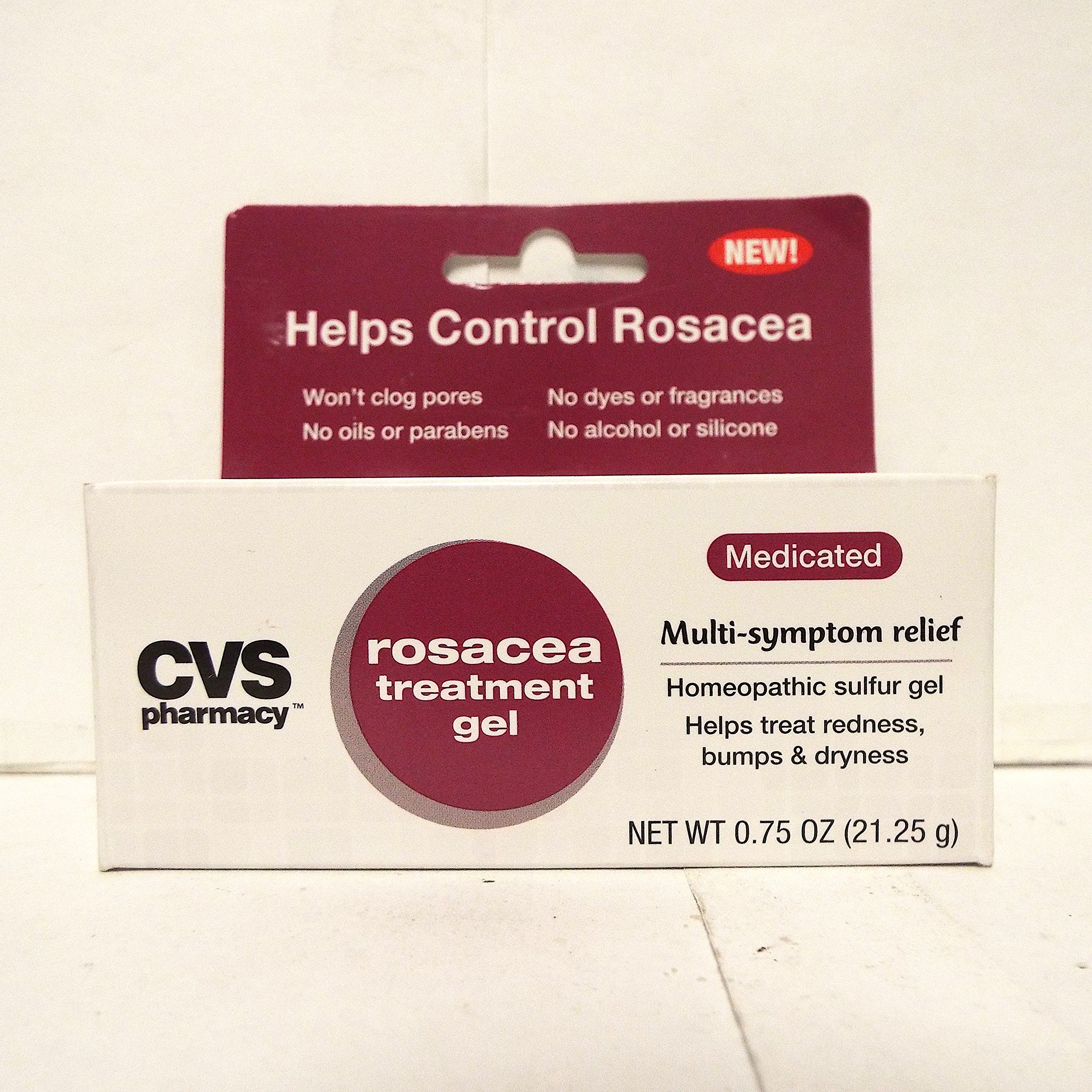 CVS Pharmacy Medicated Rosacea Treatment Gel for Redness & Inflammation Relief - Soothing Face Care for Sensitive Skin - Use Daily for Calm, Healthy Complexion