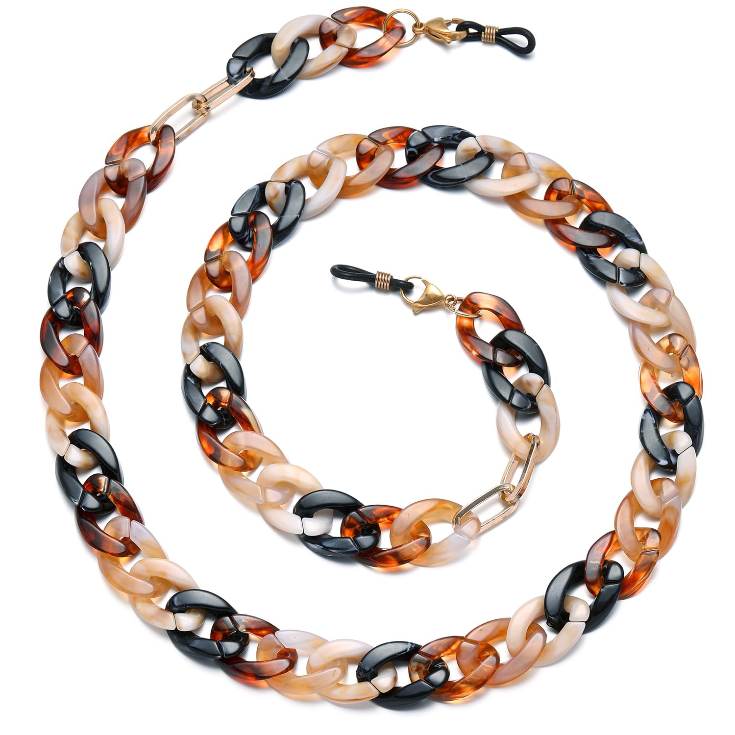 Stylish Acrylic Eyeglass Chain for Women - Fashionable Glasses Holder Necklace for Reading & Daily Use - Perfect for Work, Travel, and Home