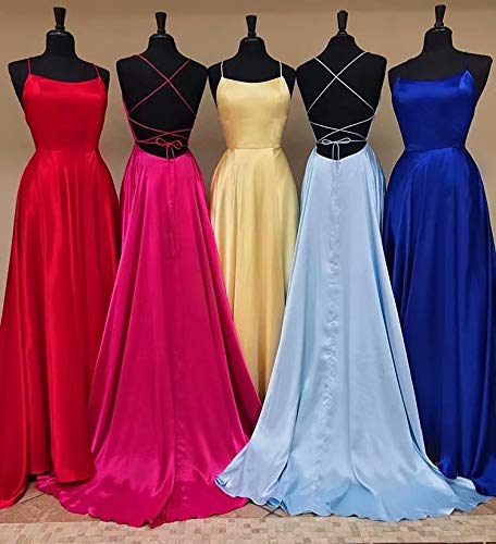 Elegant Green Halter Prom Dress for Women - Long Side Split, Backless Satin Formal Evening Gown with Pockets (Size 8) | Perfect for Homecoming, Prom Night, Cocktail Parties & Special Occasions
