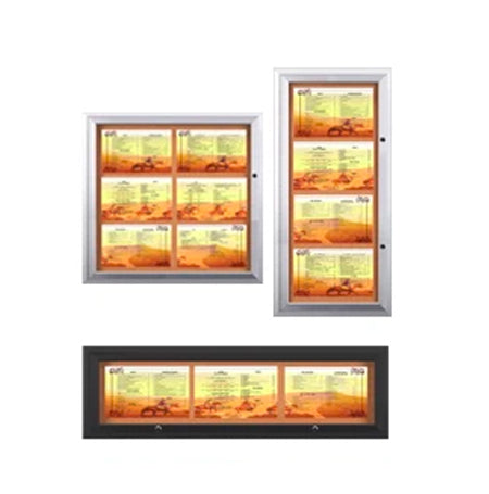Waterproof Enclosed Outdoor Menu Cases - 8.5 x 14 Landscape Menu Holders for Restaurants, Cafes & Food Trucks - Weatherproof Sign Holders for Patio, Poolside & Outdoor Dining Areas