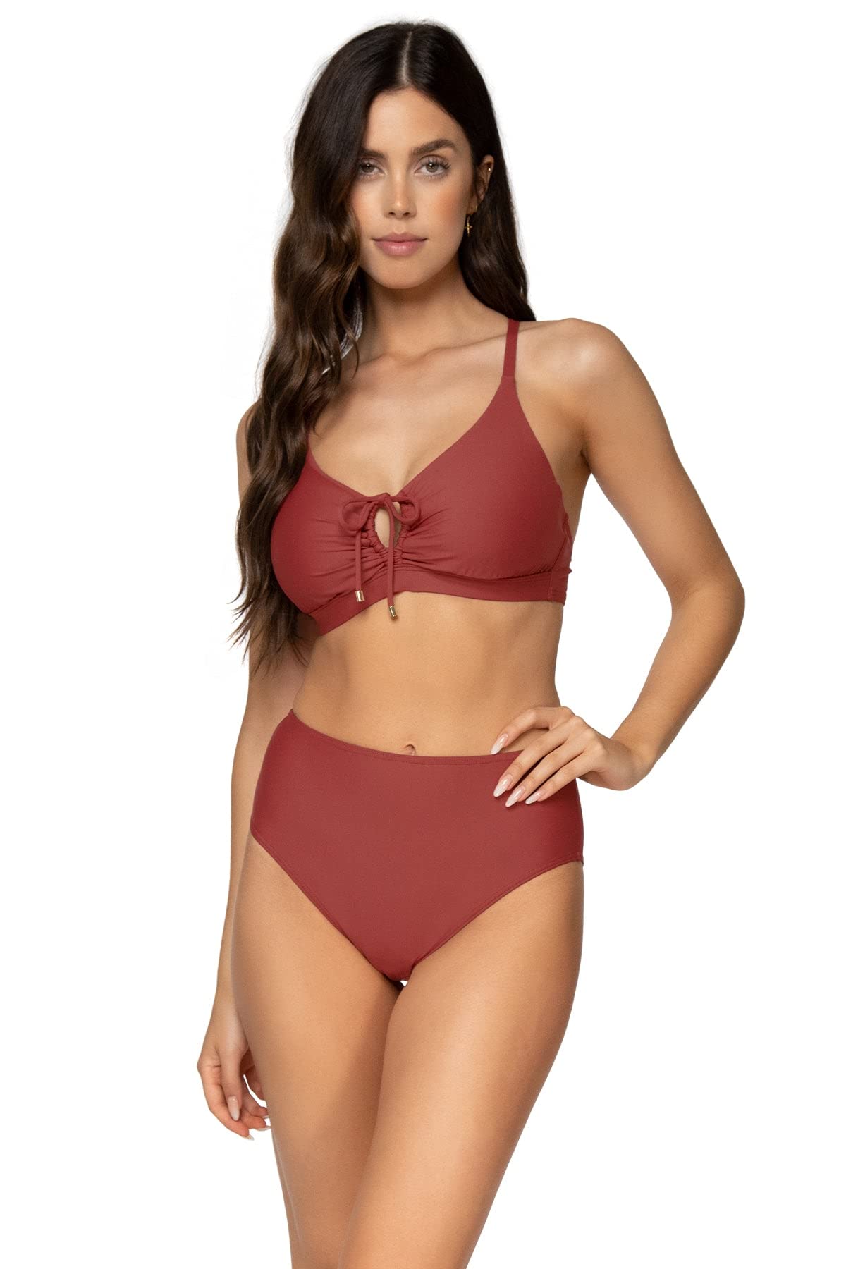 **Women's High-Waist Seamless Bikini Bottom - Comfortable & Flattering Swimwear for Beach, Pool & Vacation**