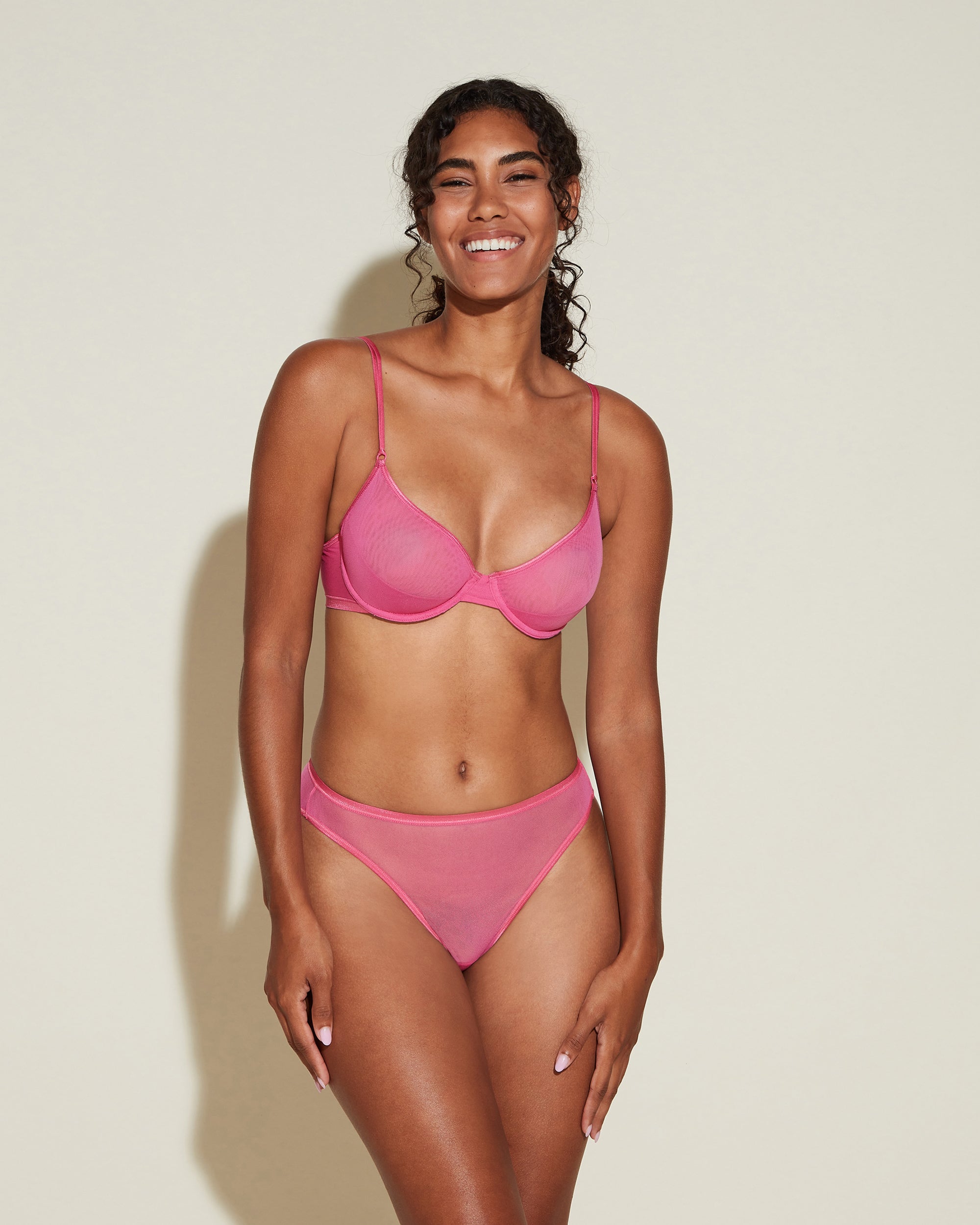 Soire Confidence High-Waisted Culotte Panties in Rani Pink - Perfect for Everyday Comfort & Special Occasions