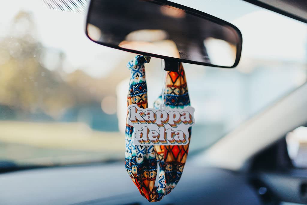 Kappa Delta Bubblegum Scented Air Freshener - Sorority Retro Car Air Freshener for KD Sisters - Perfect for Cars, Dorms & Greek Life Gifts - Long-Lasting Fragrance for Sorority Charm & Nostalgia