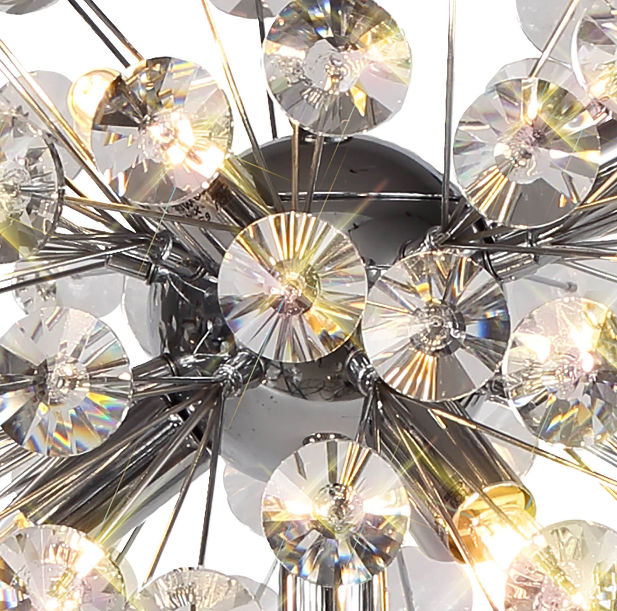 Bellagio 6-Light G9 Table Lamp in French Gold/Crystal & Chrome/Crystal Finish - Elegant Lighting for Living Room, Bedroom, or Dining Room Decor