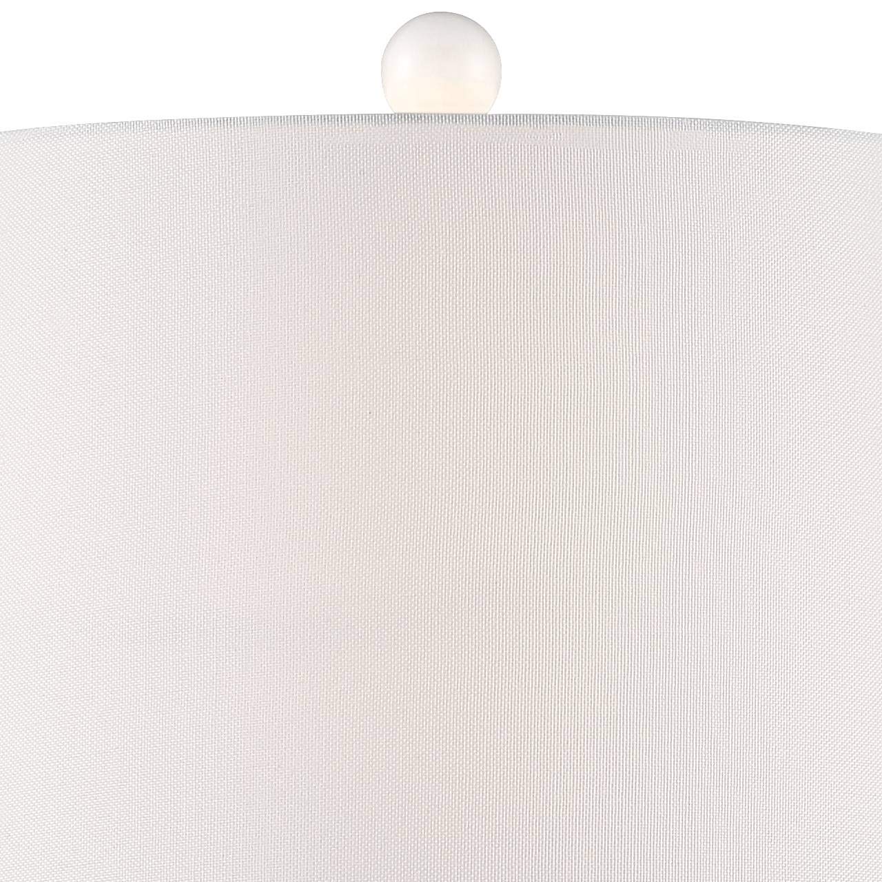 360 Lighting Jane Modern Table Lamps - Set of 2 White Ceramic Double Gourd Lamps with Fabric Tapered Drum Shade - 25