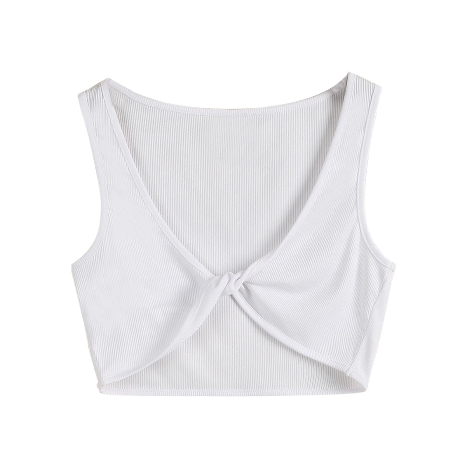 XTBFOOJ Women's 2-Pack V-Neck Tank Tops - Basic Solid Color Flowy Sleeveless Summer Tops with Button Details | Casual Wear, Beach Cover-Up, Layering Piece
